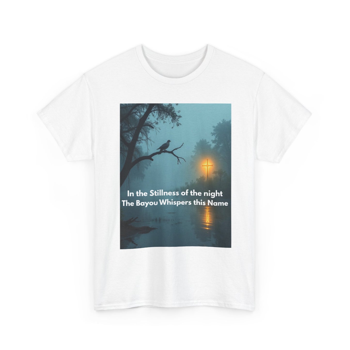 Bayou Night Tee — "In the Stillness of the Night The Bayou Whispers its Name" Graphic Shirt