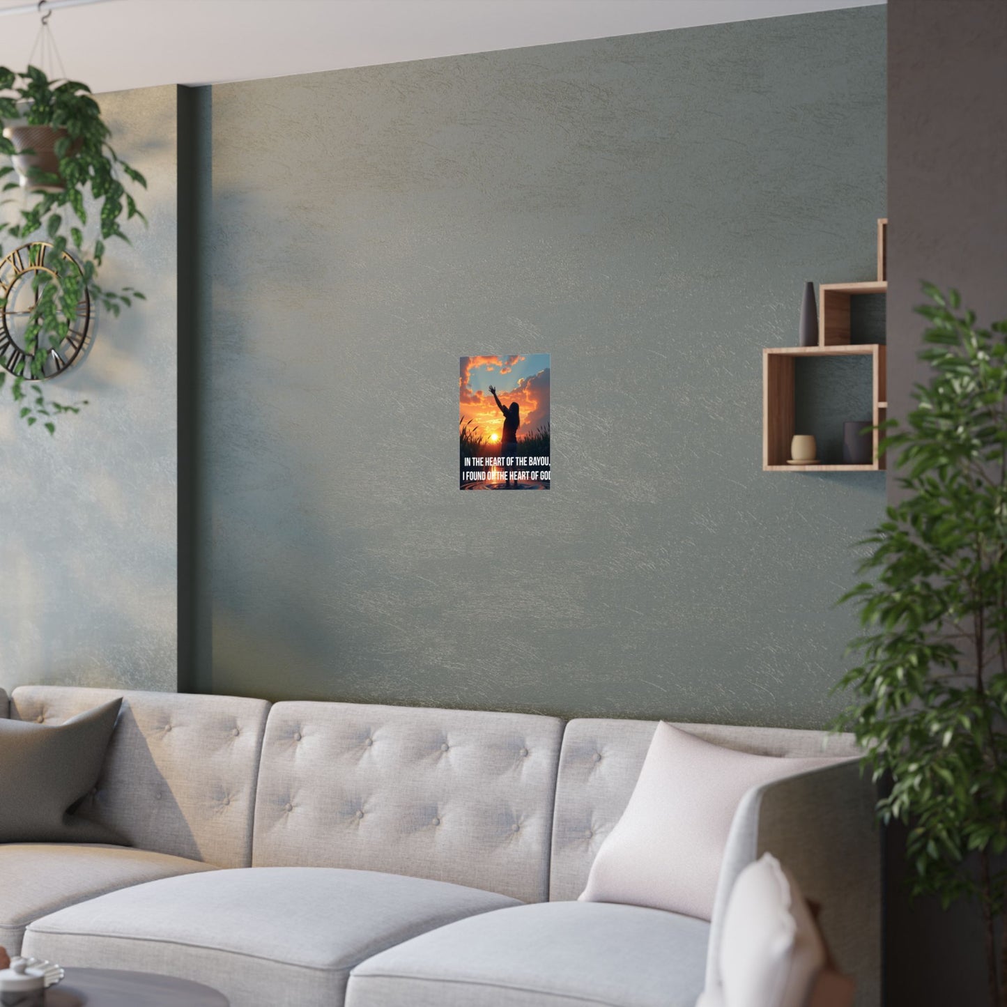Satin Poster — "In the Heart of the Bayou" Sunset Silhouette Wall Art