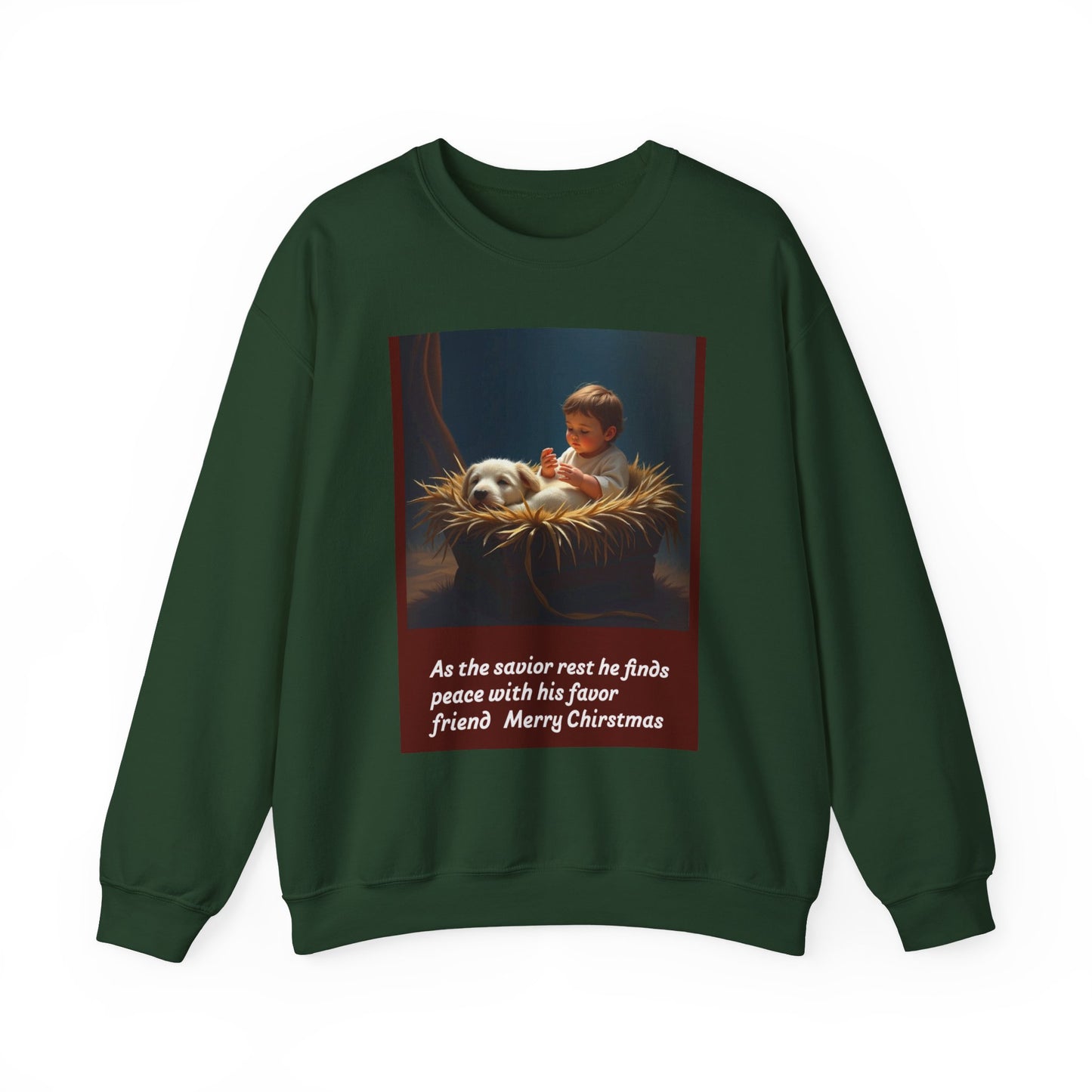 Merry Christmas Inspirational Sweatshirt, Cozy Gift, Unisex Pullover, Holiday Apparel, Faith-Based Clothing, Comfortable Layering 218