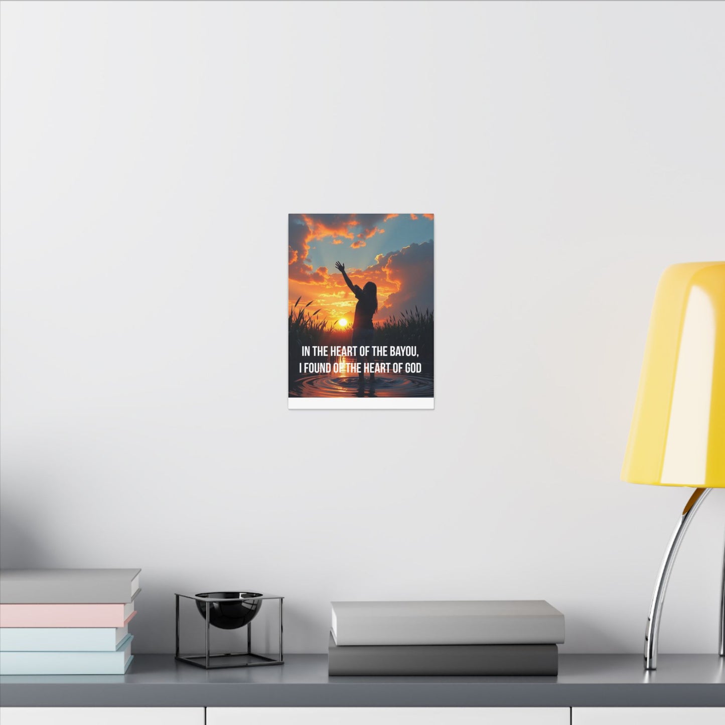 Faith-Inspired Bayou Sunset Canvas - "In the Heart of the Bayou, I Found the Heart of God"