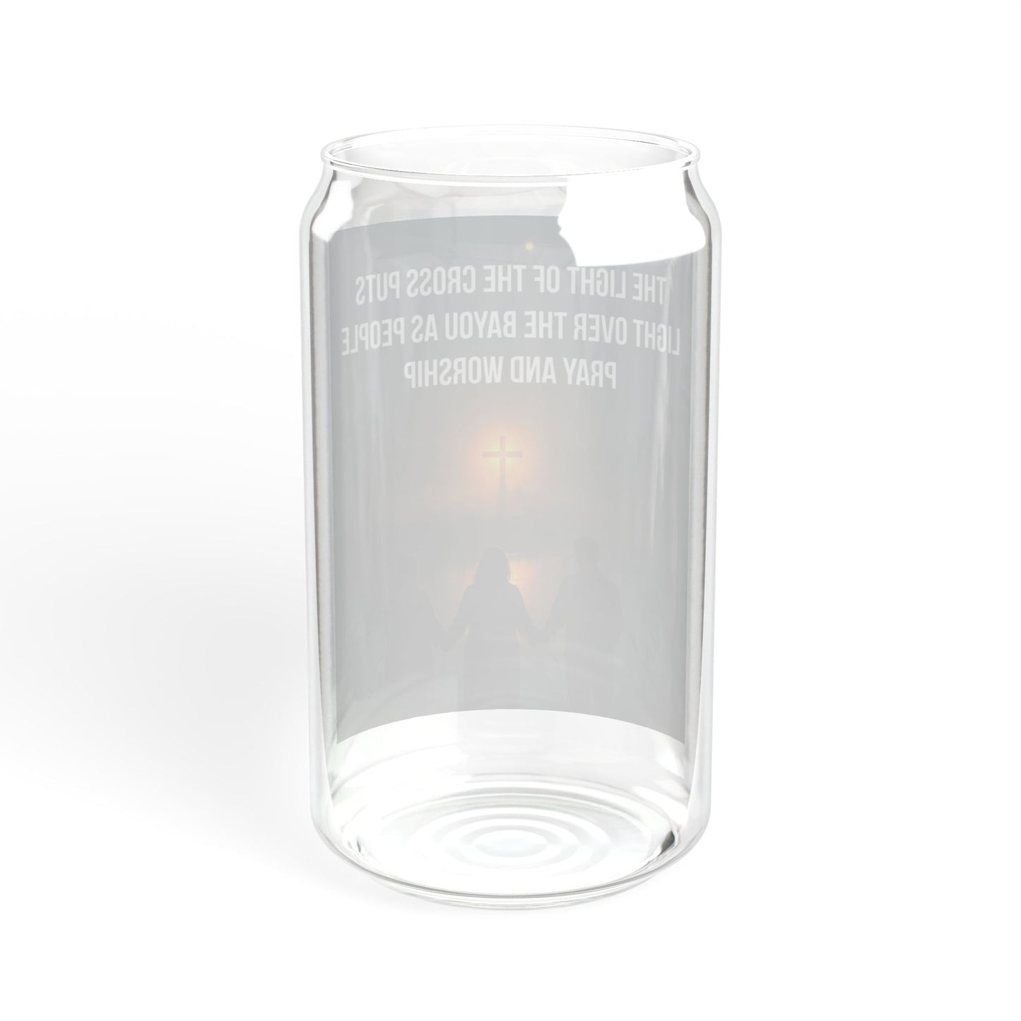 Christian Sipper Glass 16oz – "The Light of the Cross" Inspirational Prayer Tumbler