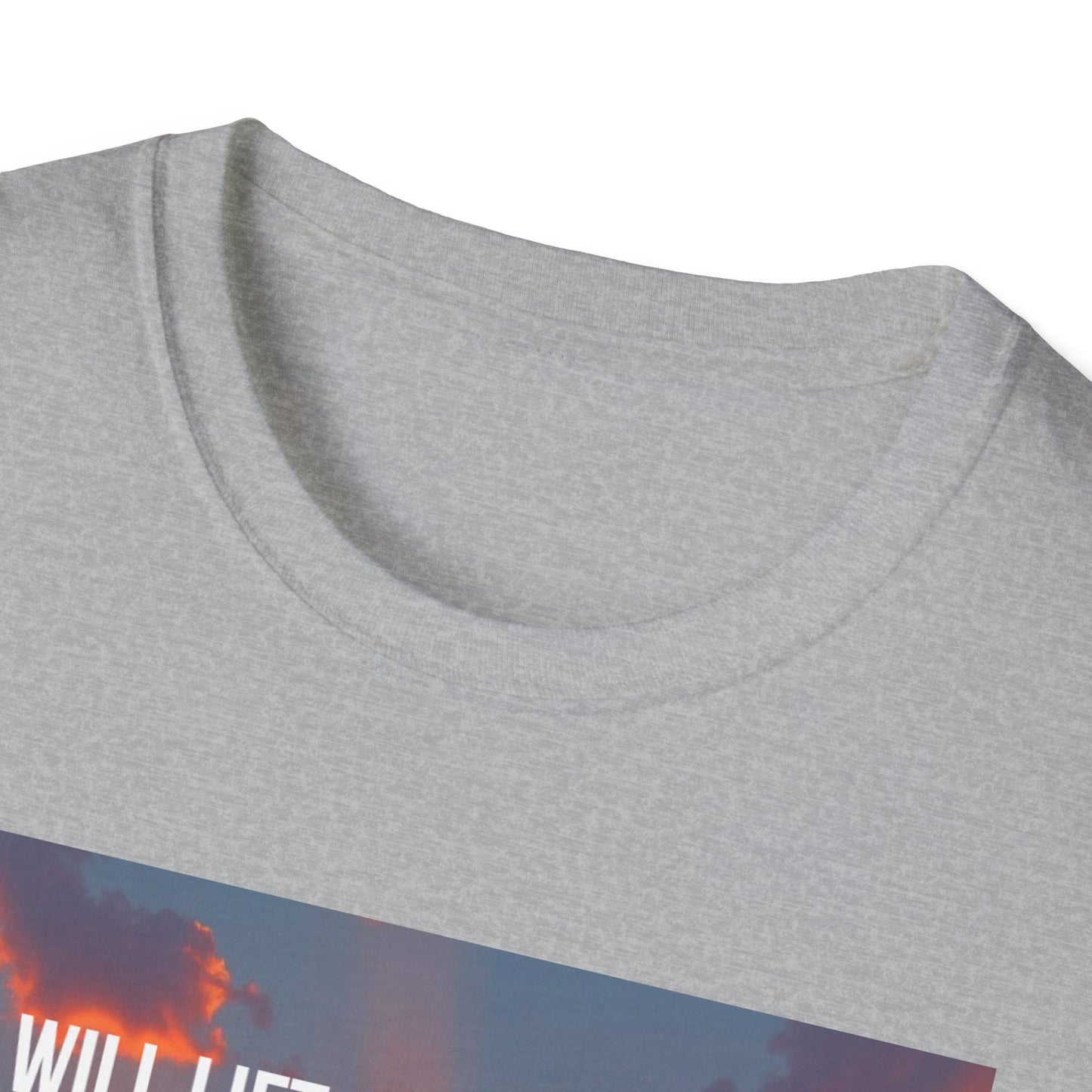Psalm 63:4 Sunset Prayer T-Shirt — "I Will Lift Up My Hands in Your Name" Christian Tee