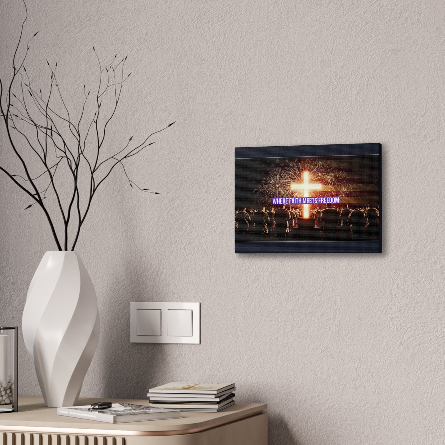 Where Faith Meets Freedom Canvas Wall Art