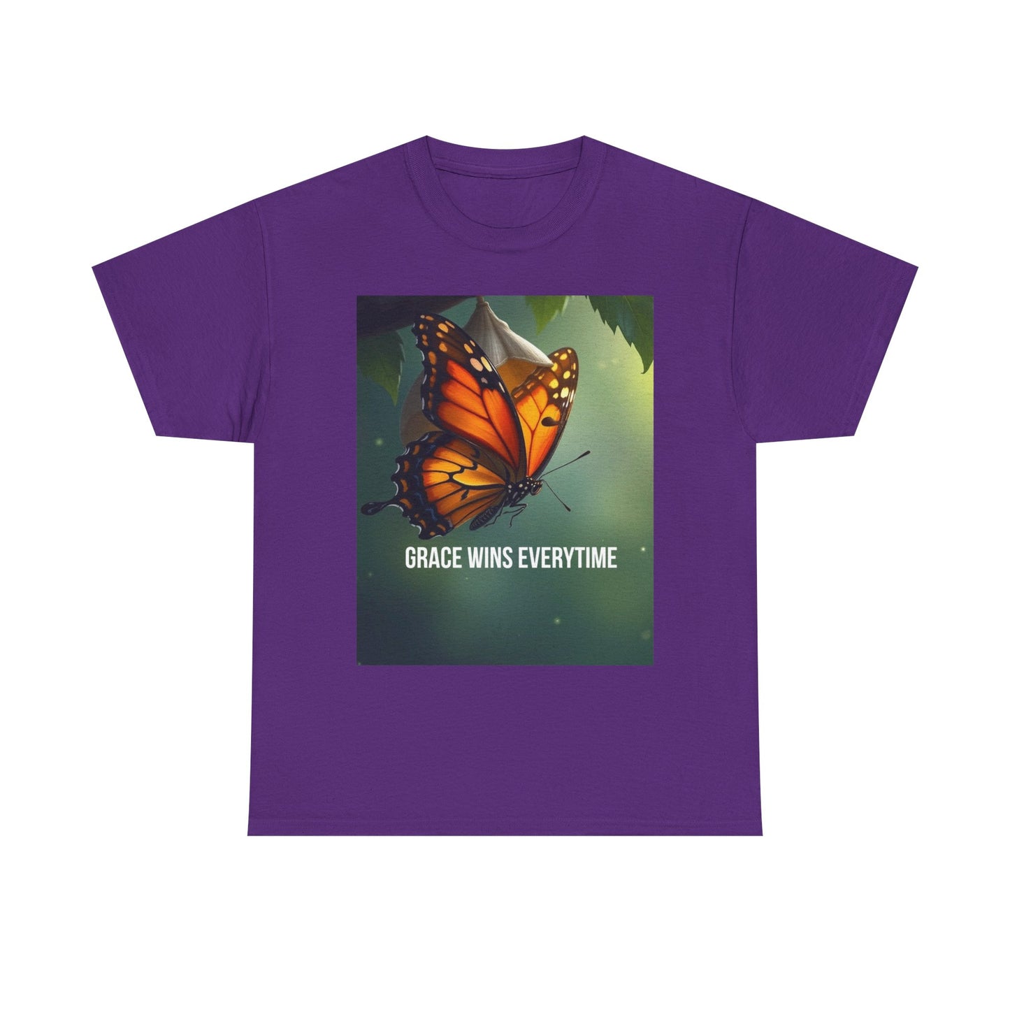 Butterfly 'Grace Wins Everytime' Graphic Tee - Inspirational Nature T-Shirt