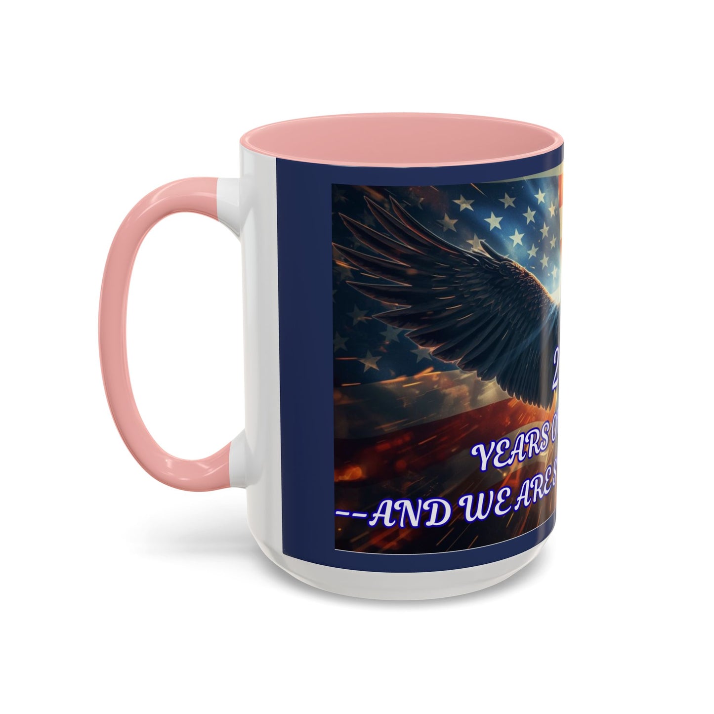 Patriotic Eagle Coffee Mug – "250 Years of Freedom" Accent Mug
