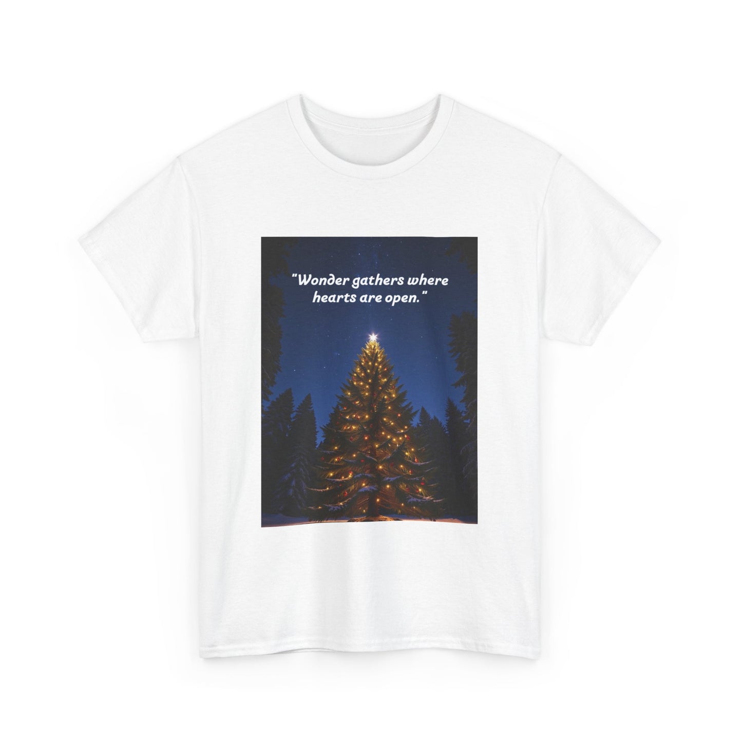 Christmas Tree Graphic Tee, Cozy Holiday Shirt, Unisex Gift, Warm Vibes, Heartwarming Quote, Seasonal Apparel, Family Gatherings  18