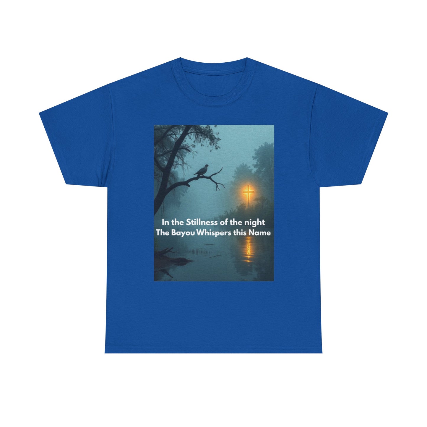 Bayou Night Tee — "In the Stillness of the Night The Bayou Whispers its Name" Graphic Shirt