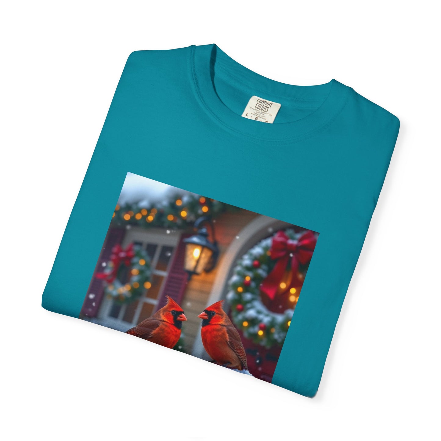 Winter Cardinals Unisex T-Shirt, Cozy Holiday Shirt, Xmas Gift, Nature Lover Tee, Bird Enthusiast Apparel