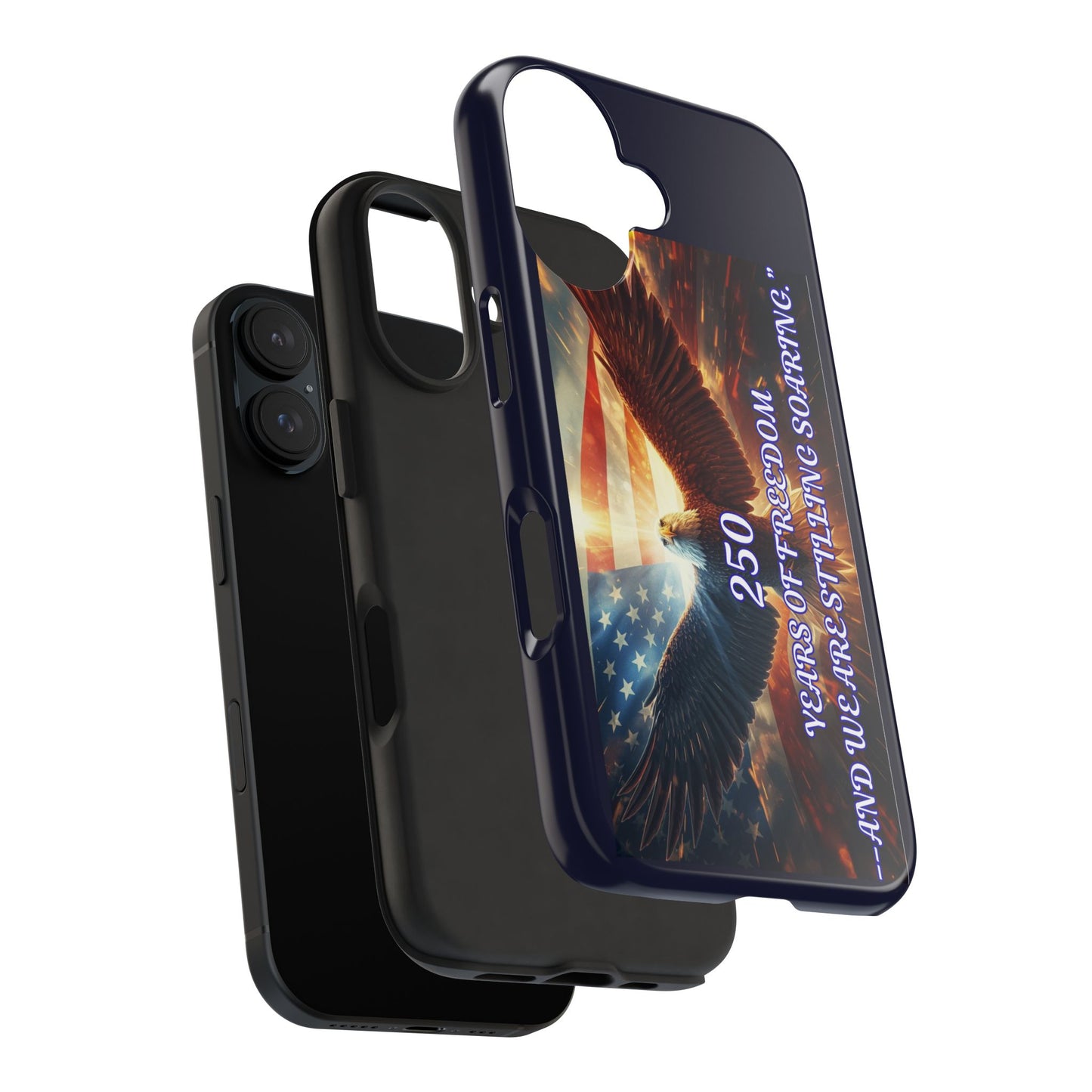 Patriotic Eagle Phone Case — "250 Years of Freedom" Durable Protective Case