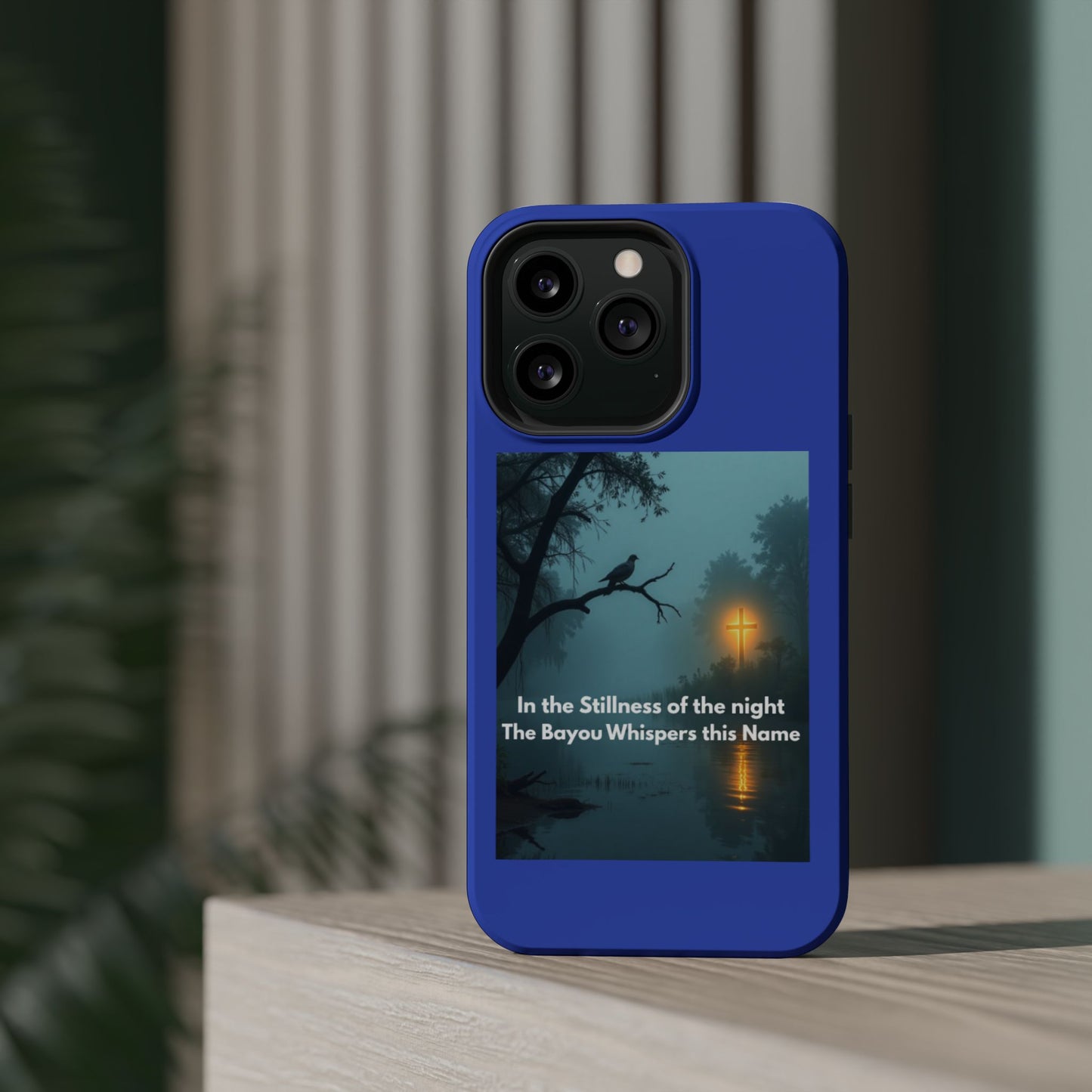 Magnetic Impact-Resistant Phone Case — Bayou Night Scene with Poem