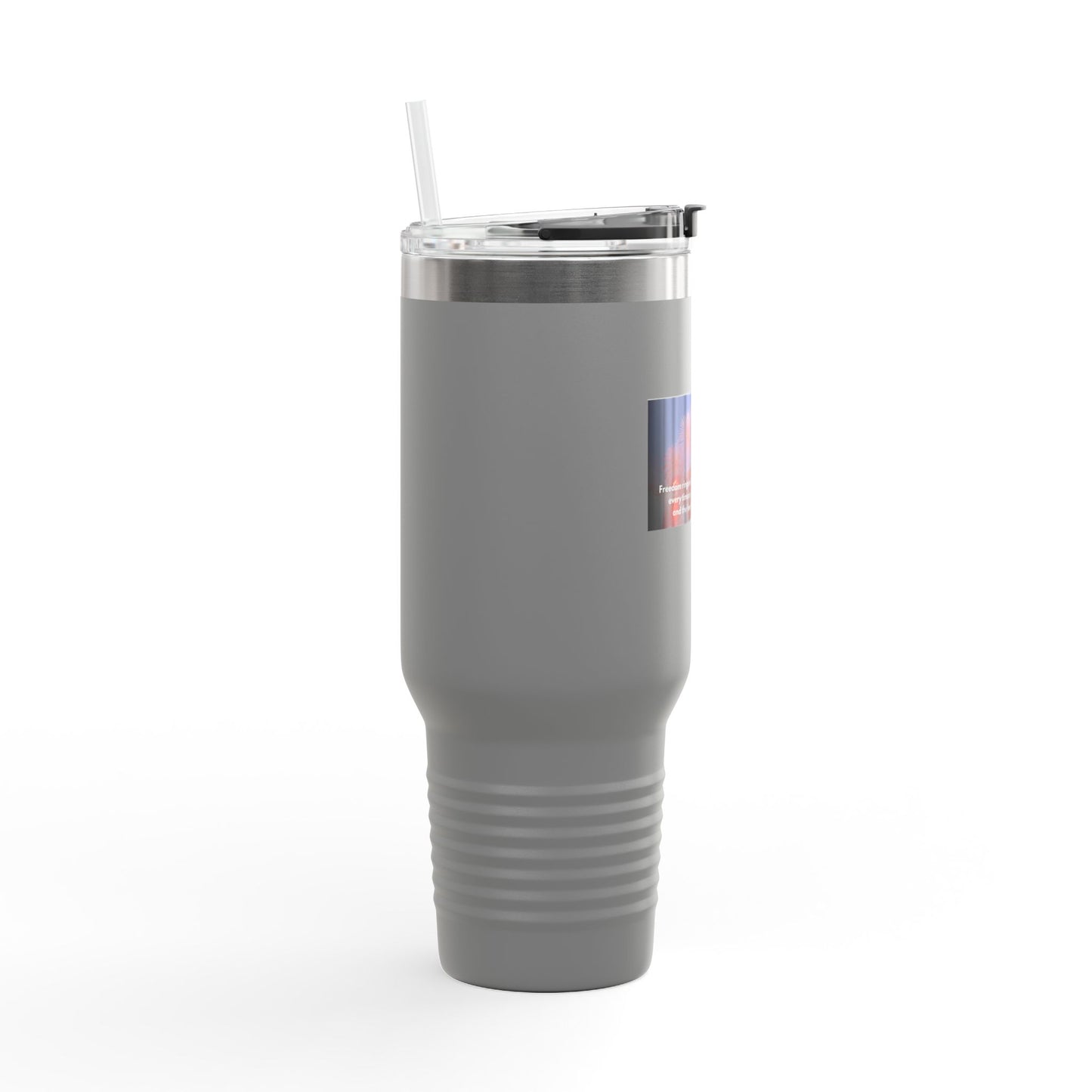 40oz Insulated Travel Mug — Inspirational Fireworks Quote Design