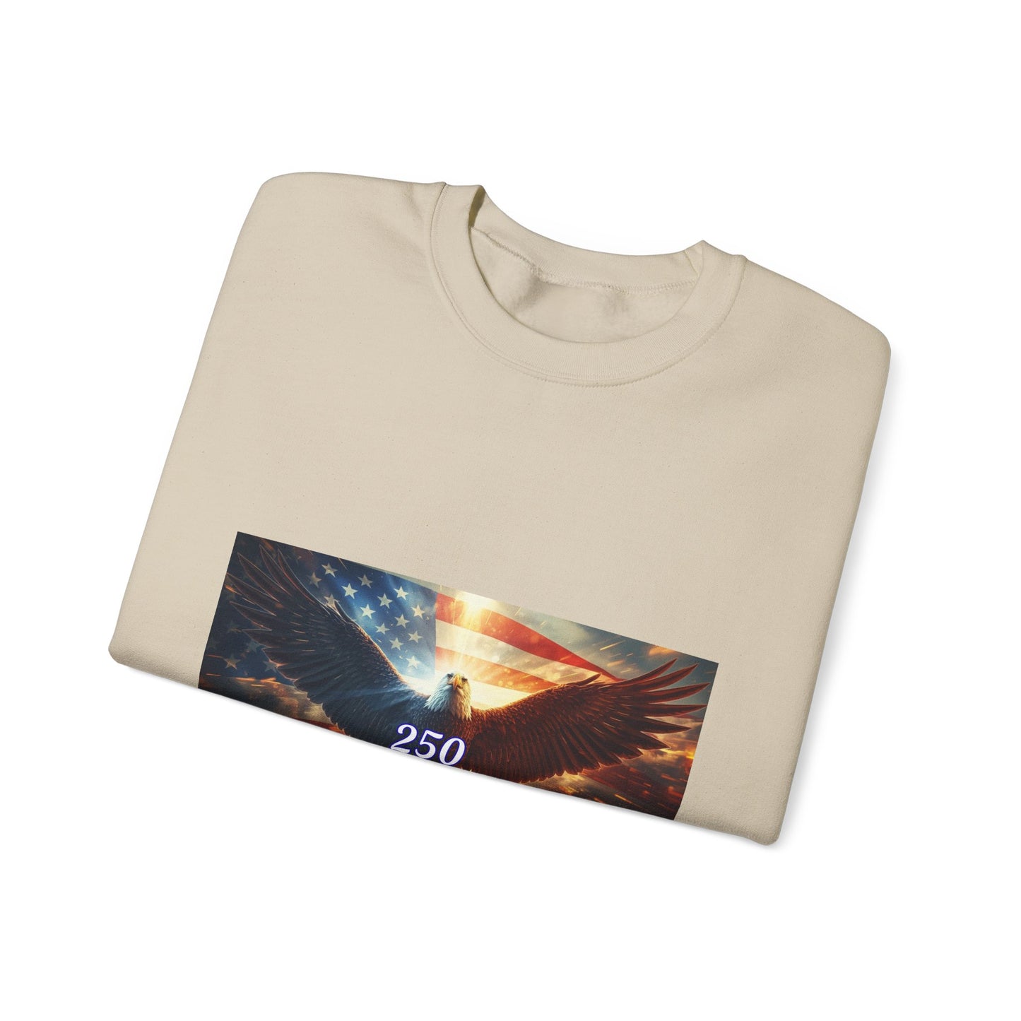 Crewneck Sweatshirt — 250 Years of Freedom Eagle Flag Tribute