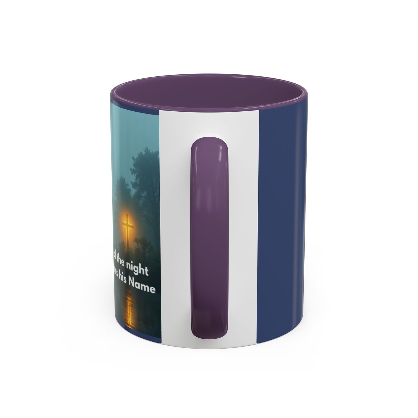 Coffee Mug — Bayou Night Scene with Cross & Quote (In the stillness of the night...)