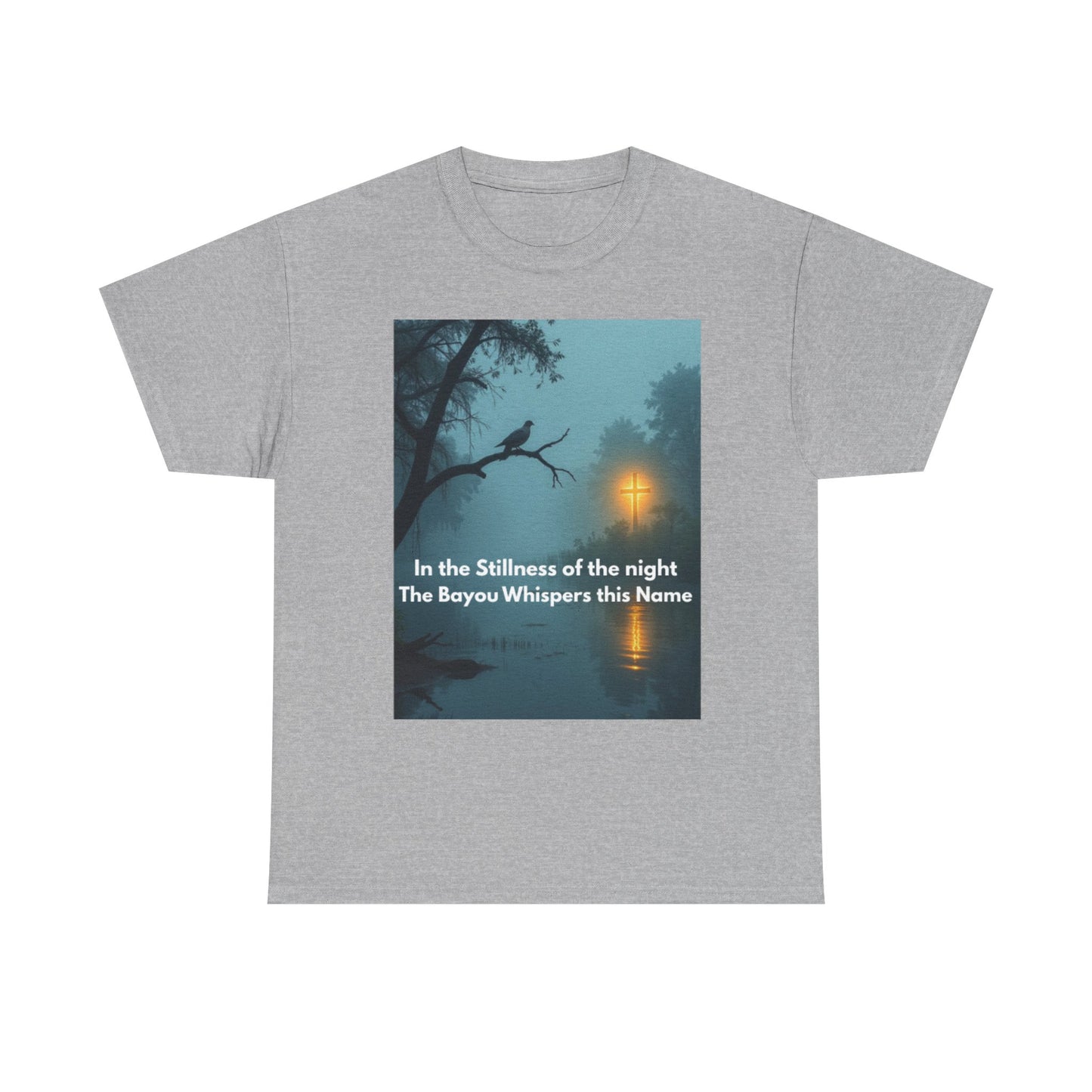 Bayou Night Tee — "In the Stillness of the Night The Bayou Whispers its Name" Graphic Shirt