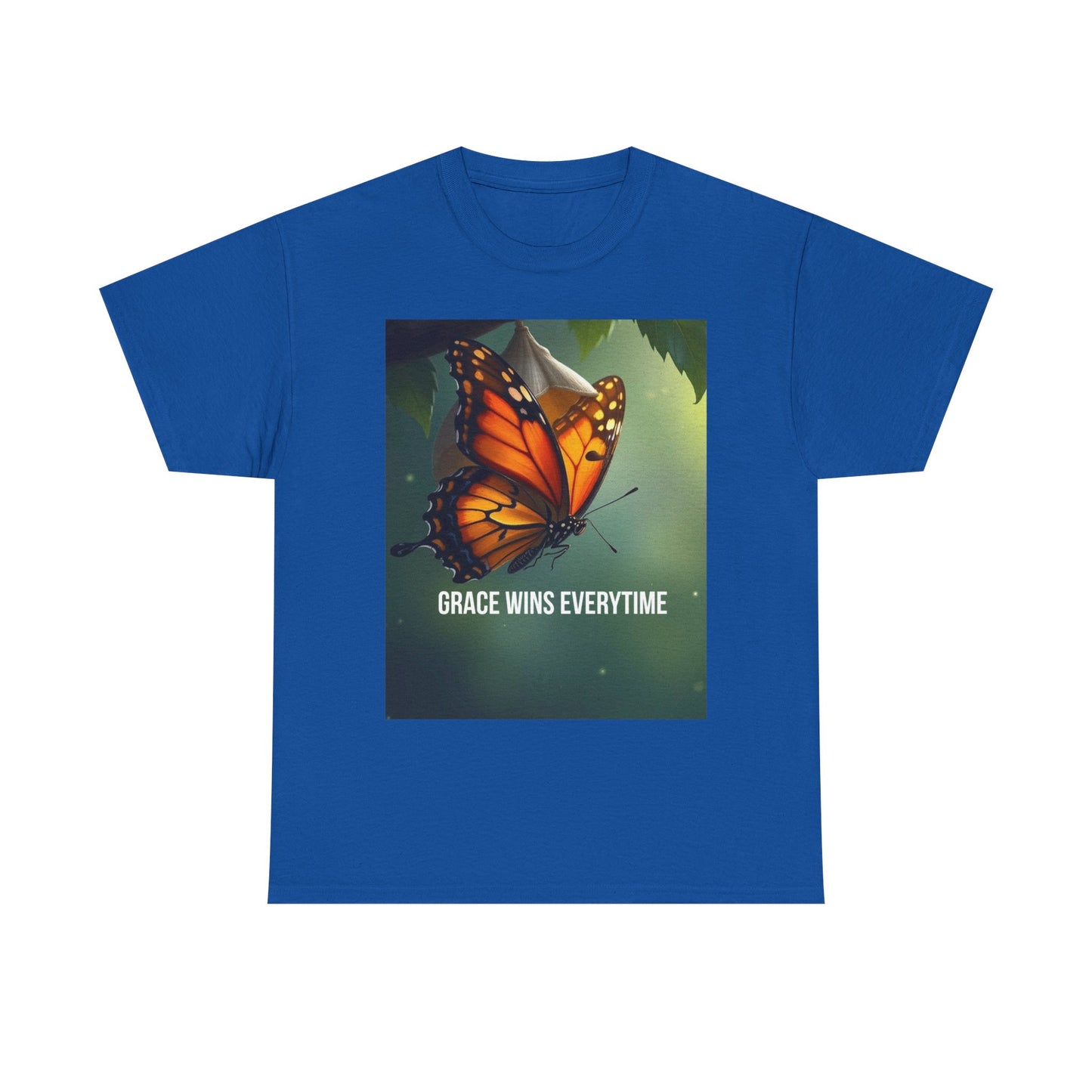 Butterfly 'Grace Wins Everytime' Graphic Tee - Inspirational Nature T-Shirt