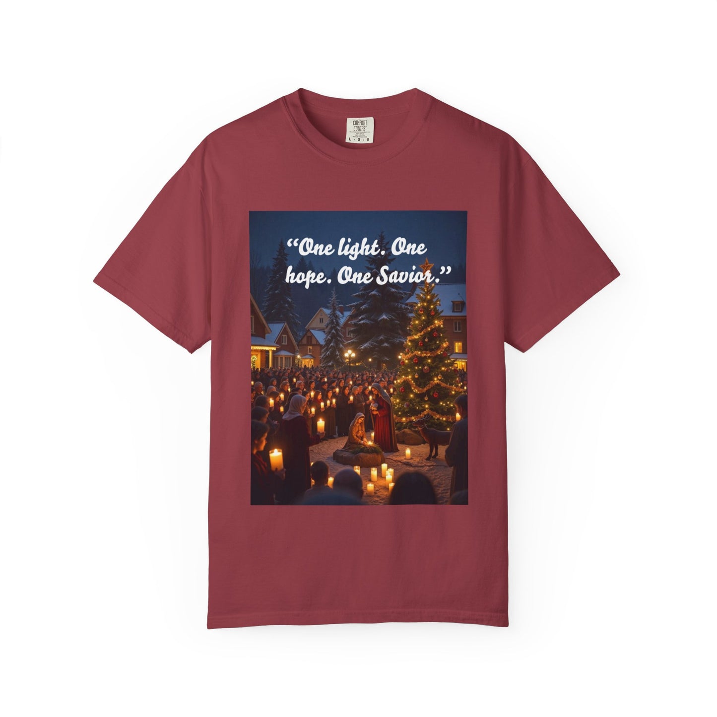Unisex Garment-Dyed T-shirt with Inspirational Holiday Message, Festive Tee, Gift for Christmas, Family Gatherings, Holiday Celebrations