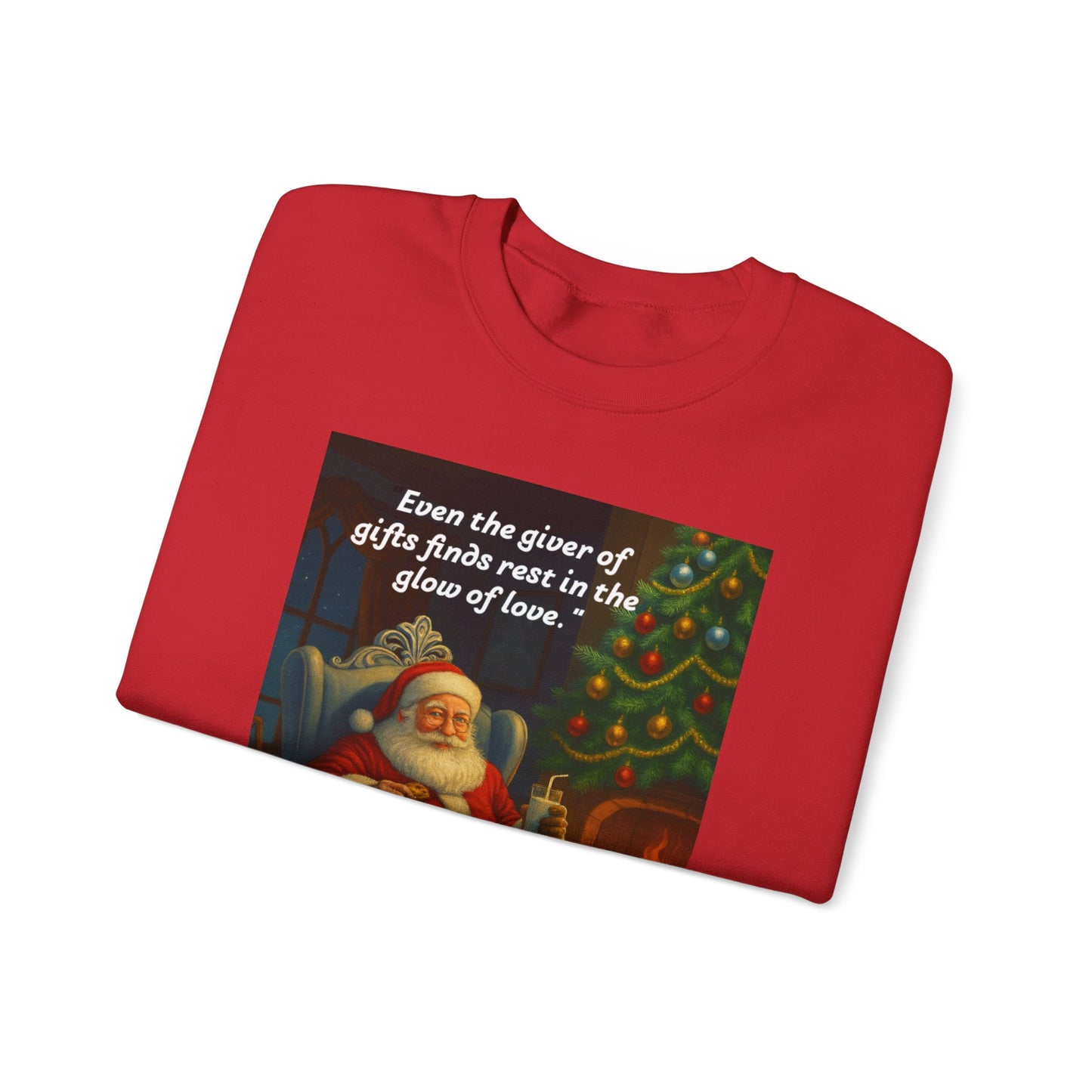 Cozy Holiday Crewneck Sweatshirt with Santa Design, Christmas Gift Sweatshirt, Winter Apparel, Festive Sweatshirt, Holiday Fashion
