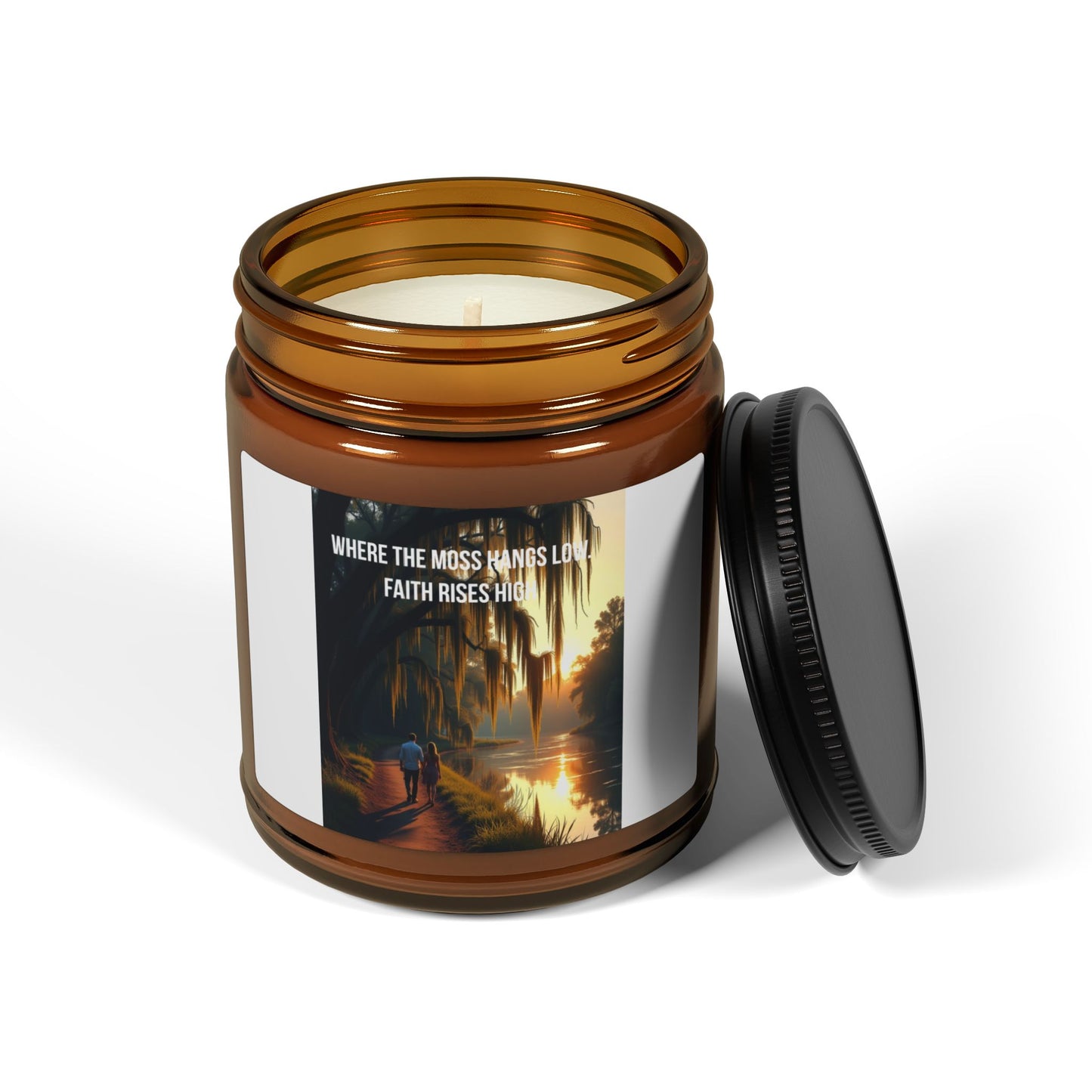Tropical Escape Soy Candle — Amber Jar, Relaxing Beach Scent