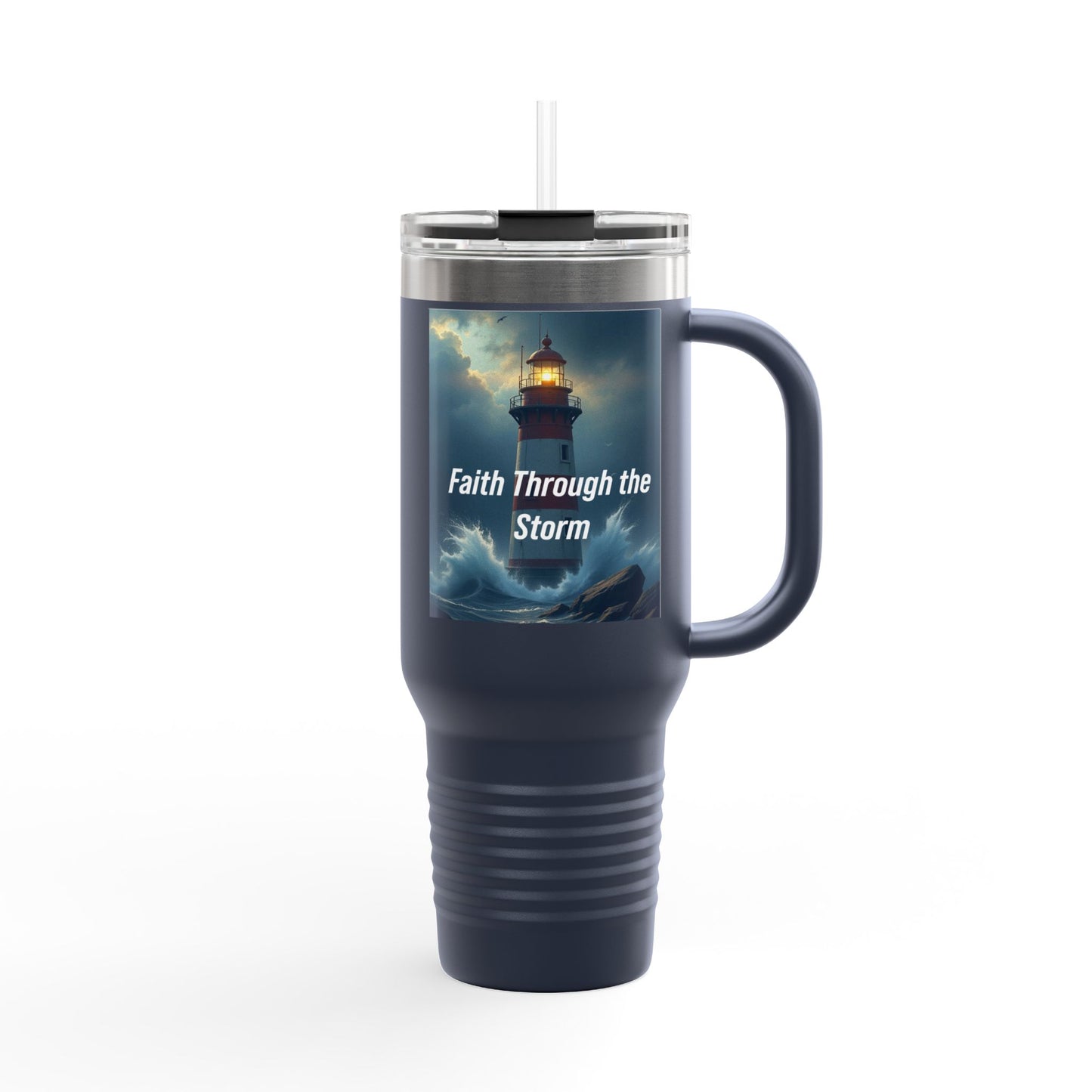 Faith Through the Storm 40oz Insulated Travel Mug