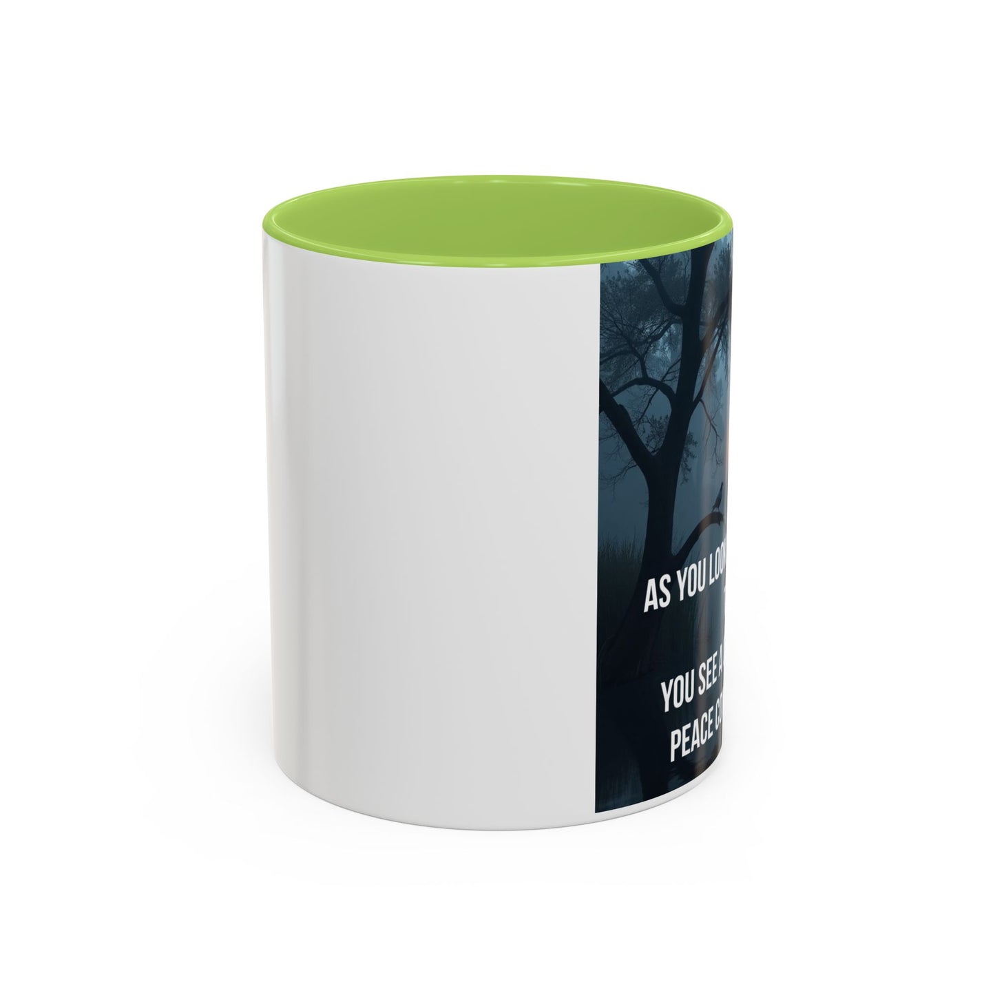 Bayou Cross & Flag Coffee Mug — Inspirational Southern Scene with Peaceful Verse (11/15 oz)