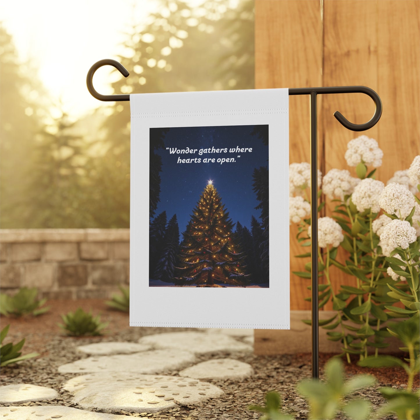 Garden & House Banner: Decorative Yard Sign, Holiday Decor, Inspirational Home Banner, Outdoor Garden Flag, Seasonal Greeting Banner   206