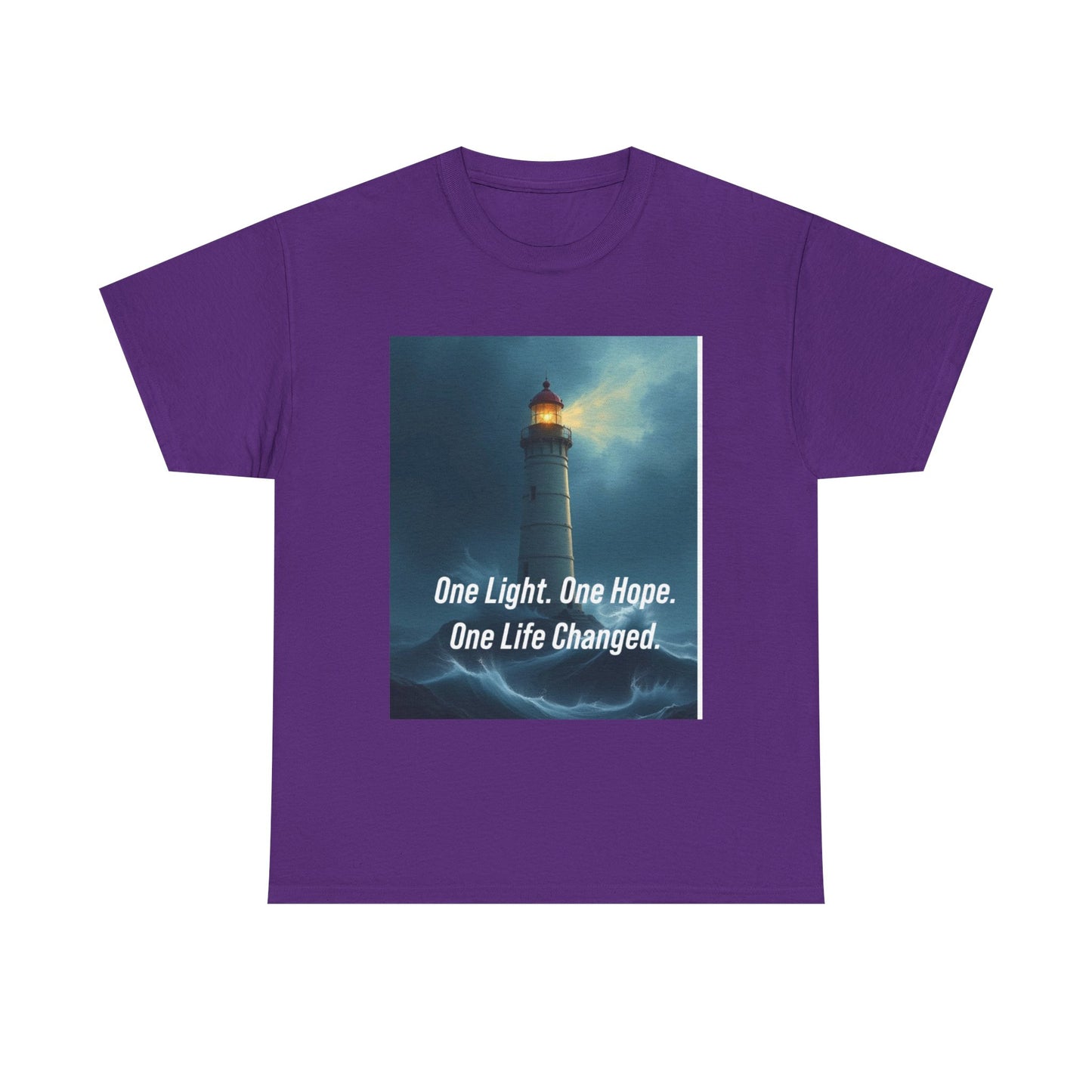 Lighthouse Tee — "One Light. One Hope. One Life Changed." Inspirational Graphic T-Shirt