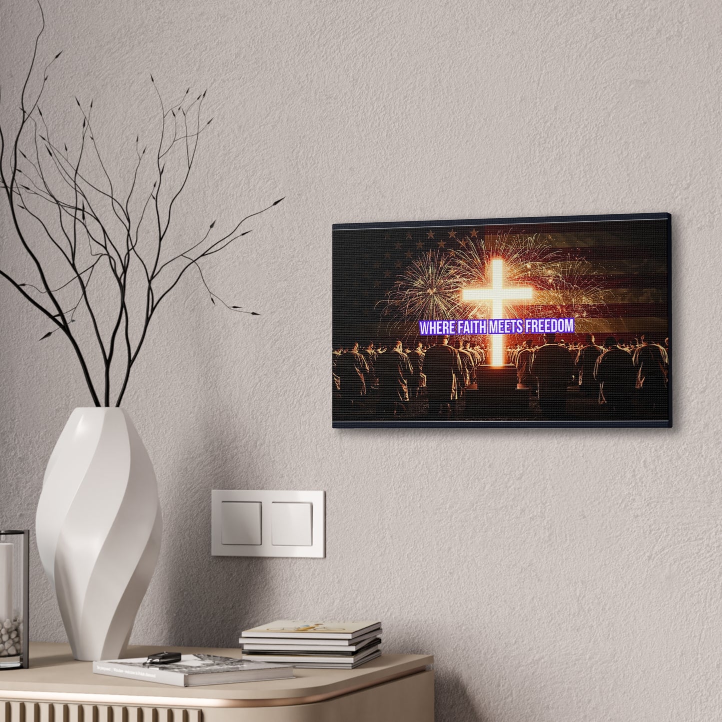 Where Faith Meets Freedom Canvas Wall Art