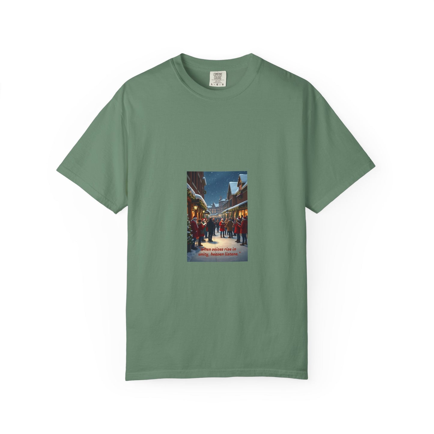 Cozy Winter Scene T-Shirt - Holiday Gift, Casual Wear, Layering Piece, Unisex Tee, Festive Fashion88a