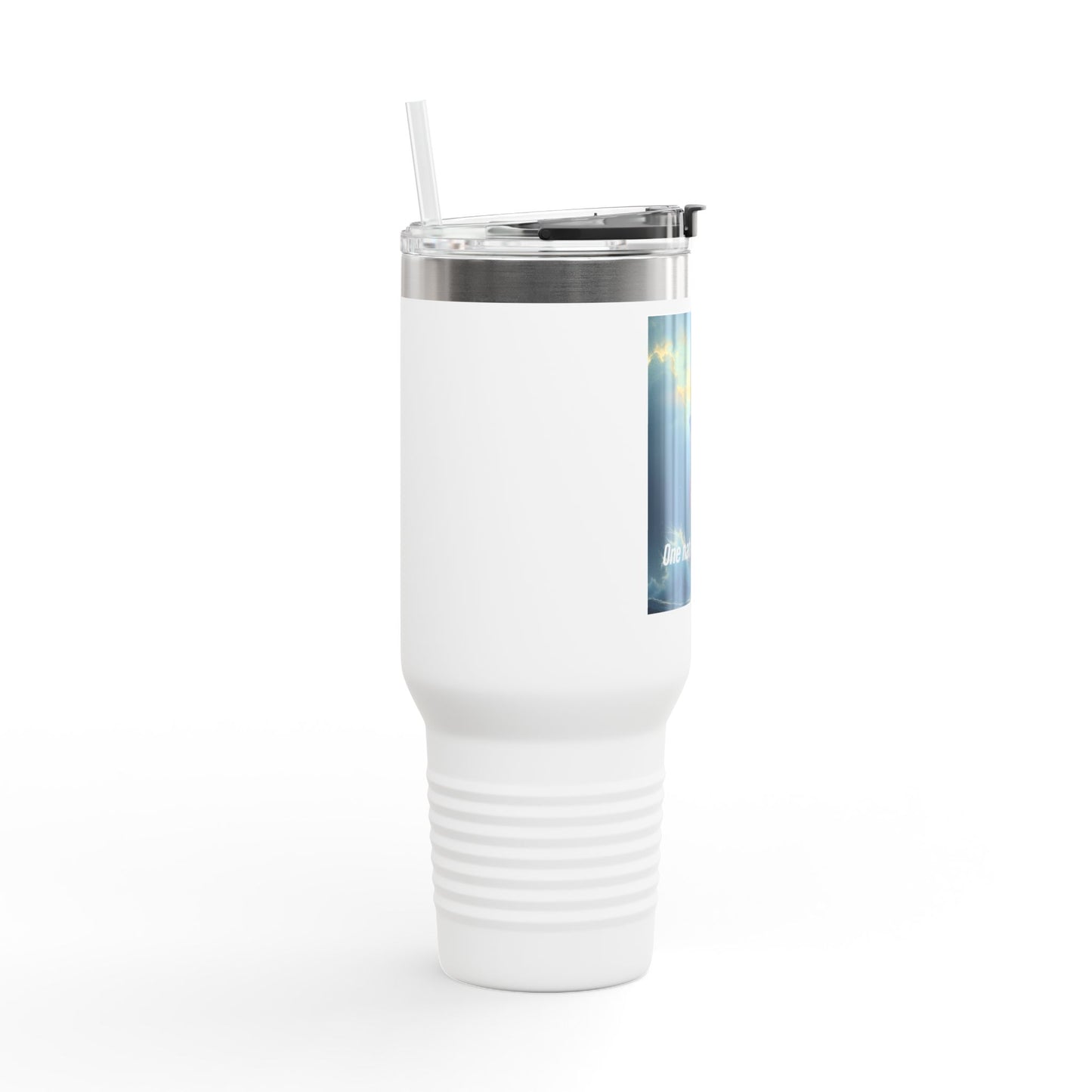 Travel Mug — Lighthouse "One Nation Under God" Insulated 40oz Tumbler