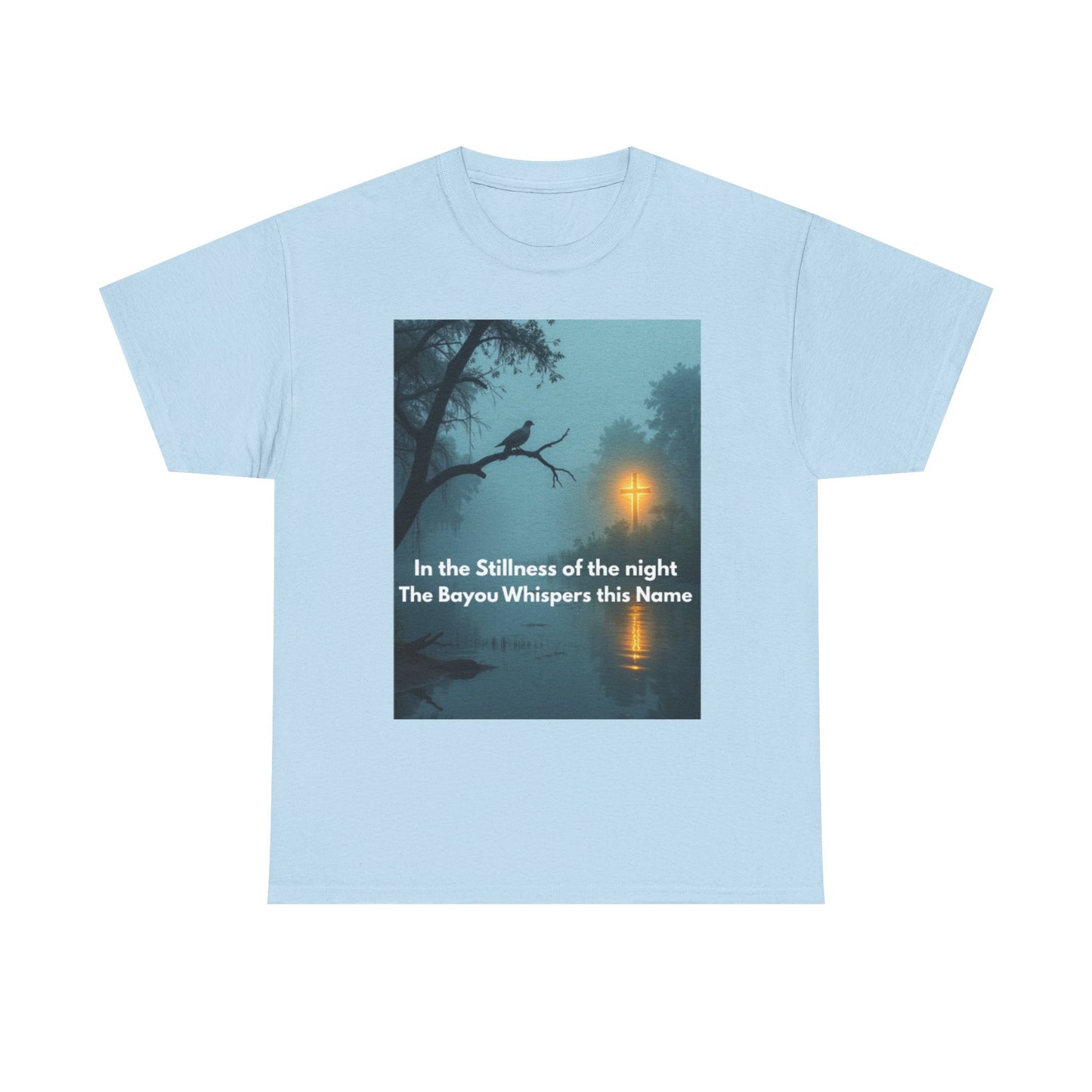 Bayou Night Tee — "In the Stillness of the Night The Bayou Whispers its Name" Graphic Shirt