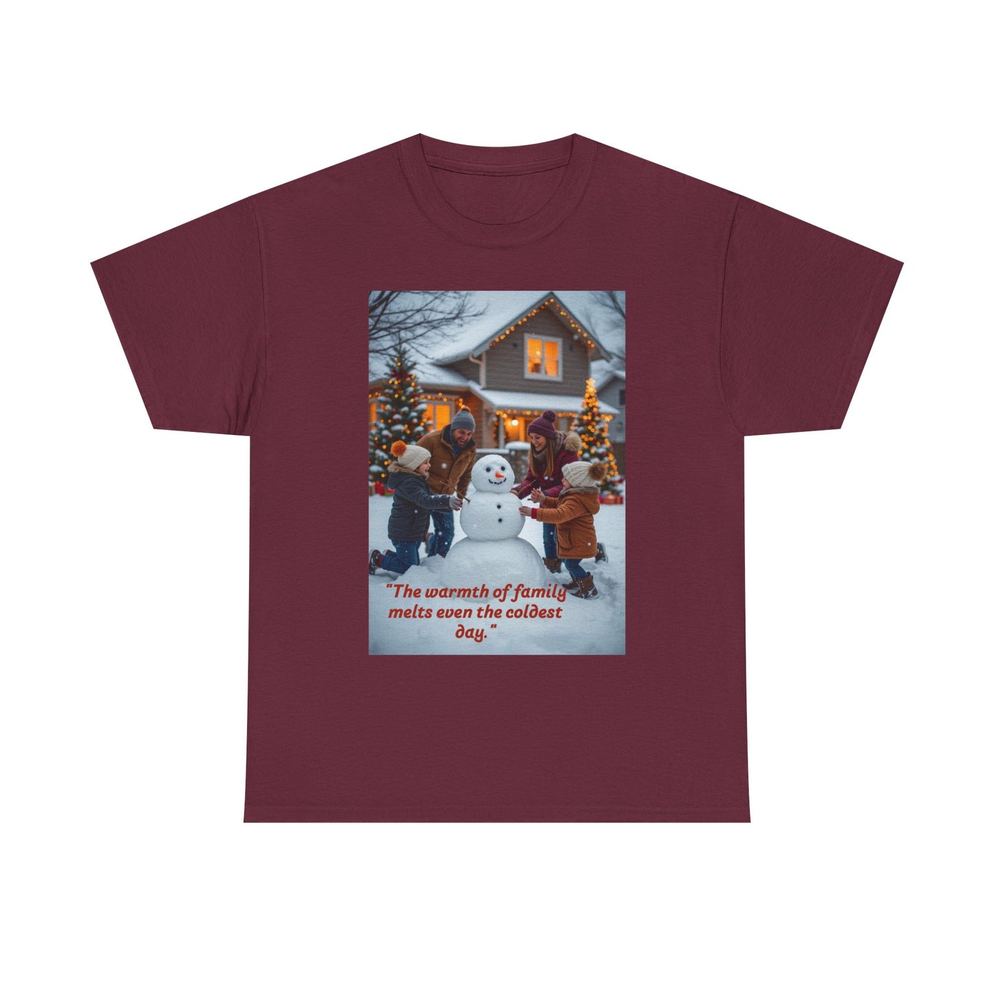 Cozy Family Holiday Tee, Winter Sweatshirt, Casual Holiday Apparel, Family Gathering Shirt, Christmas Gift, Snowman Design