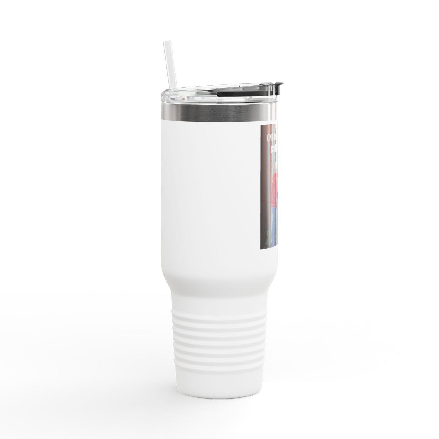 40oz Insulated Travel Mug — "One Tiny Act Of Kindness Can Change A Soul" Photo Design