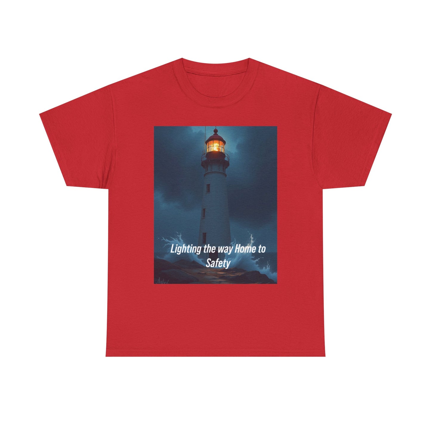 Lighthouse Graphic Tee — "Lighting the Way Home to Safety"