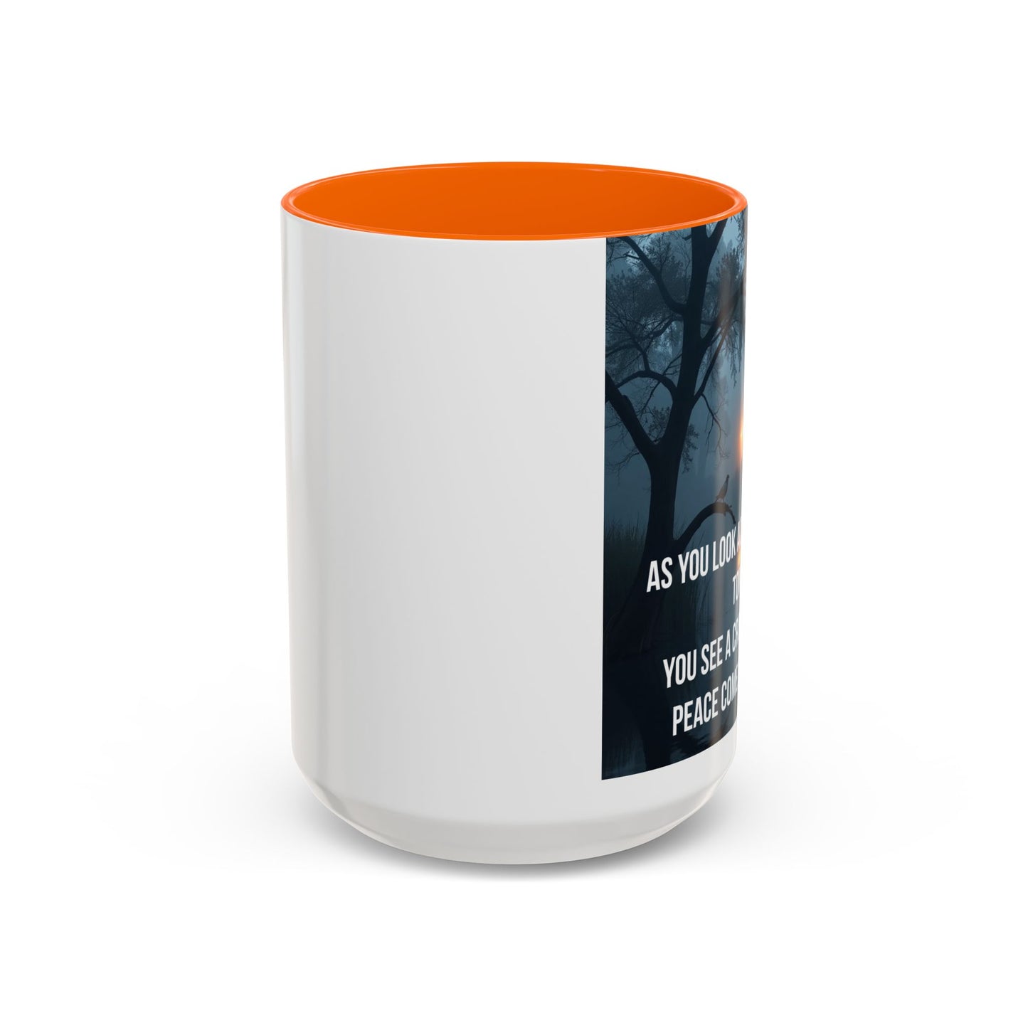 Bayou Cross & Flag Coffee Mug — Inspirational Southern Scene with Peaceful Verse (11/15 oz)