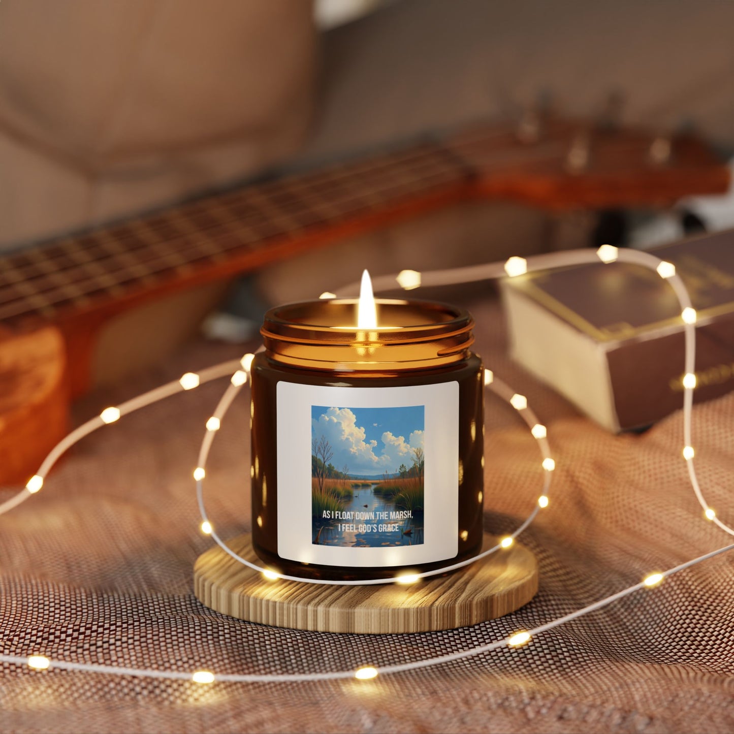 Soy Candle — “Be Still and Know” Amber Jar Scented Candle (Multiple Sizes)