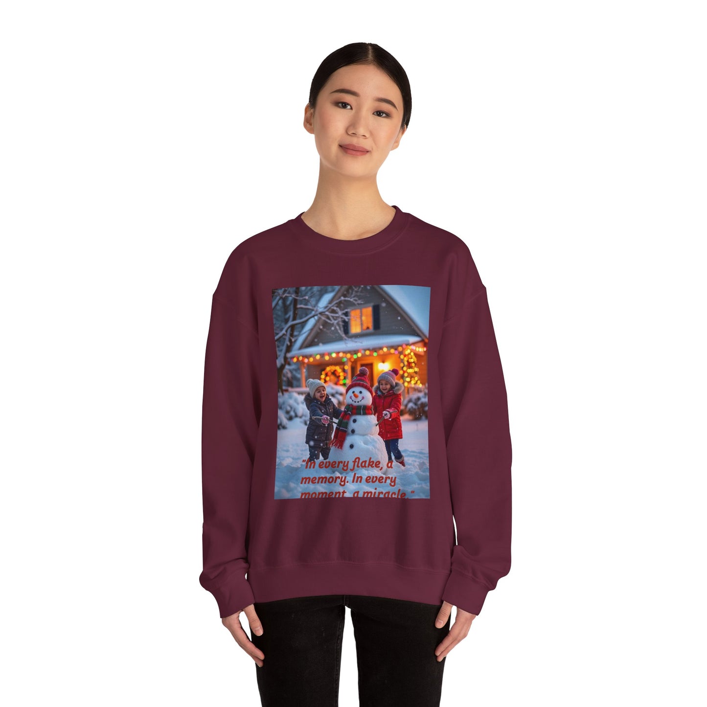 Cozy Holiday Crewneck Sweatshirt, Perfect for Family Gatherings, Winter Celebrations, Christmas Gift, Snowman Design, Cute Matching Sweater