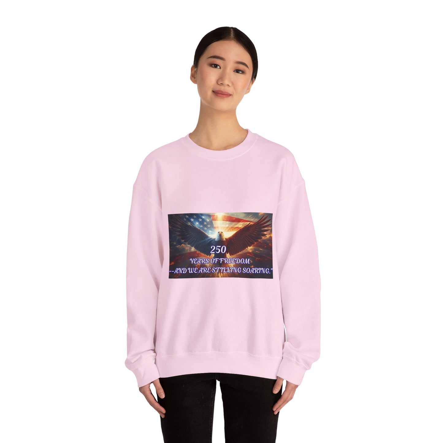 Crewneck Sweatshirt — 250 Years of Freedom Eagle Flag Tribute