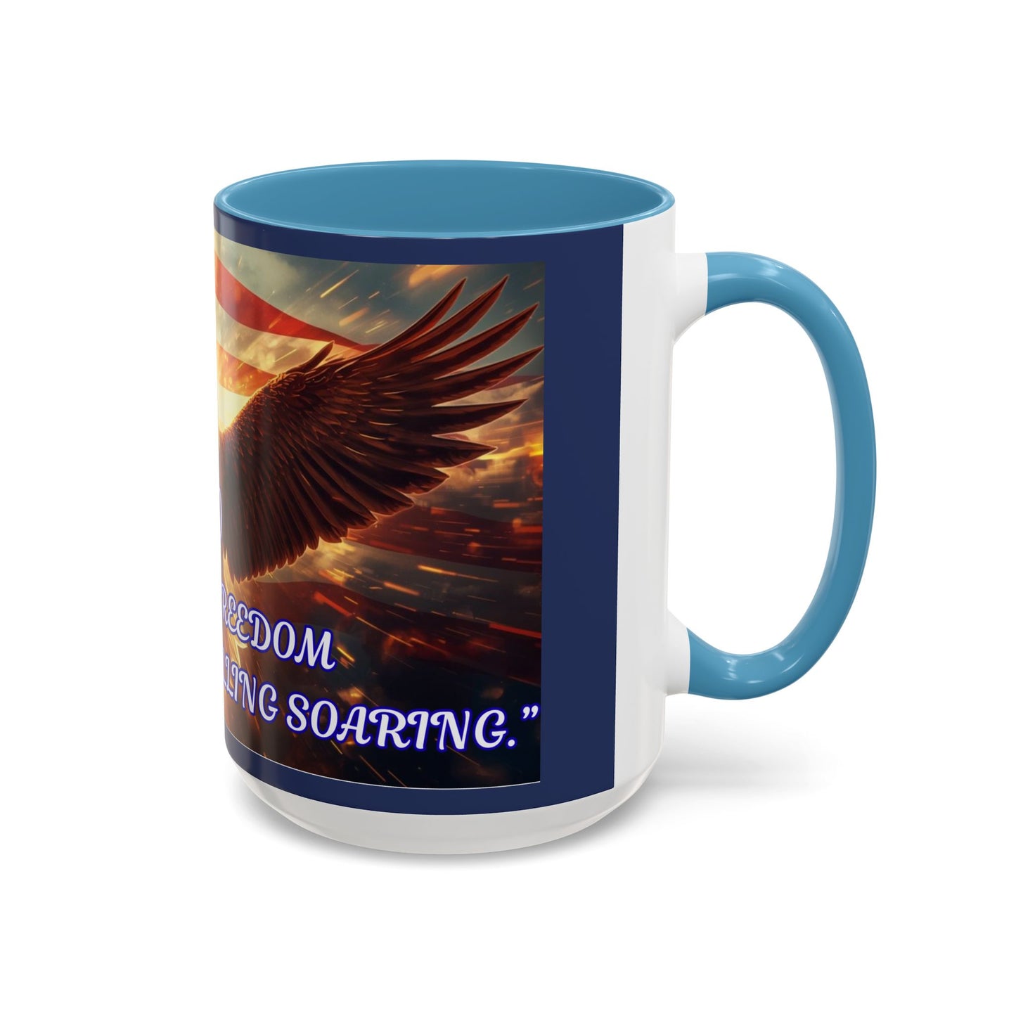 Patriotic Eagle Coffee Mug – "250 Years of Freedom" Accent Mug
