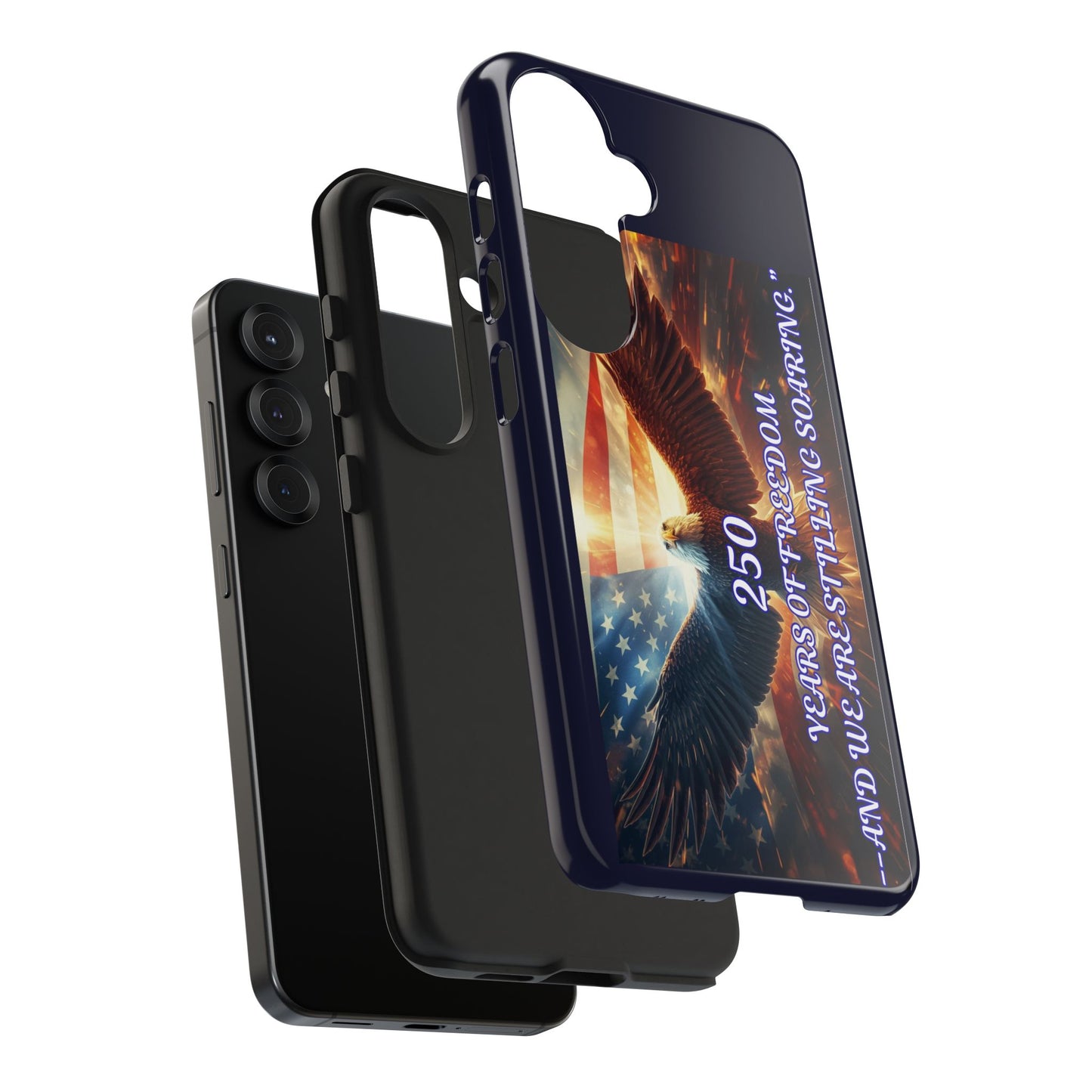 Patriotic Eagle Phone Case — "250 Years of Freedom" Durable Protective Case