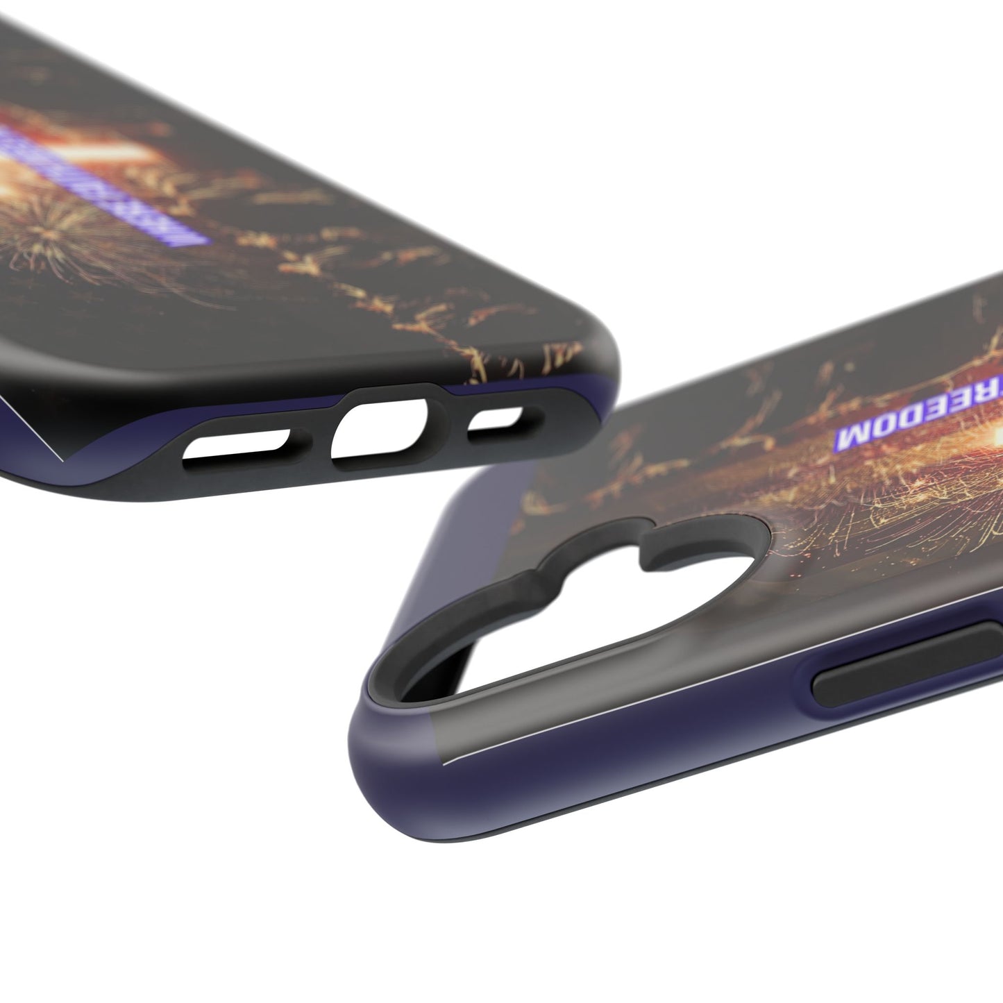 Christian Cross iPhone Case — “Where Faith Meets Freedom” Magnetic Impact-Resistant Phone Case