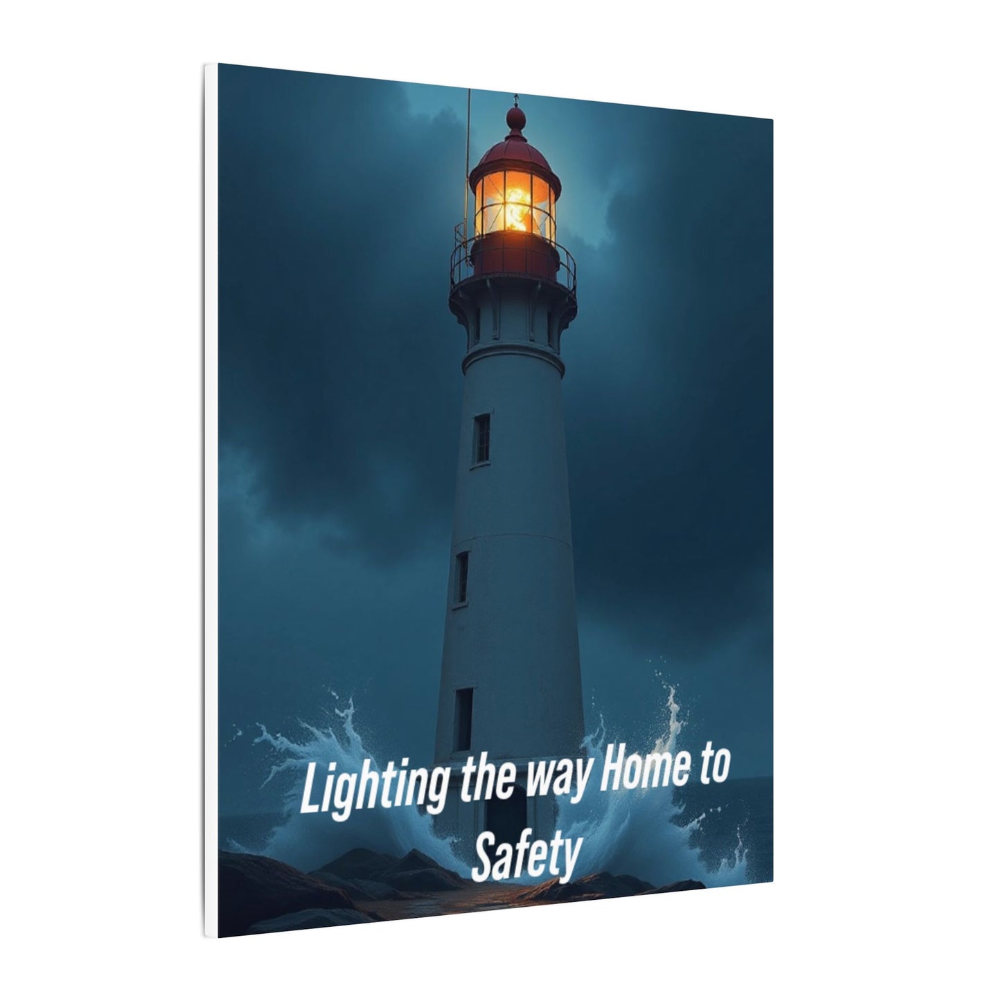 Lighthouse Canvas Wall Art — "Lighting the Way Home to Safety"