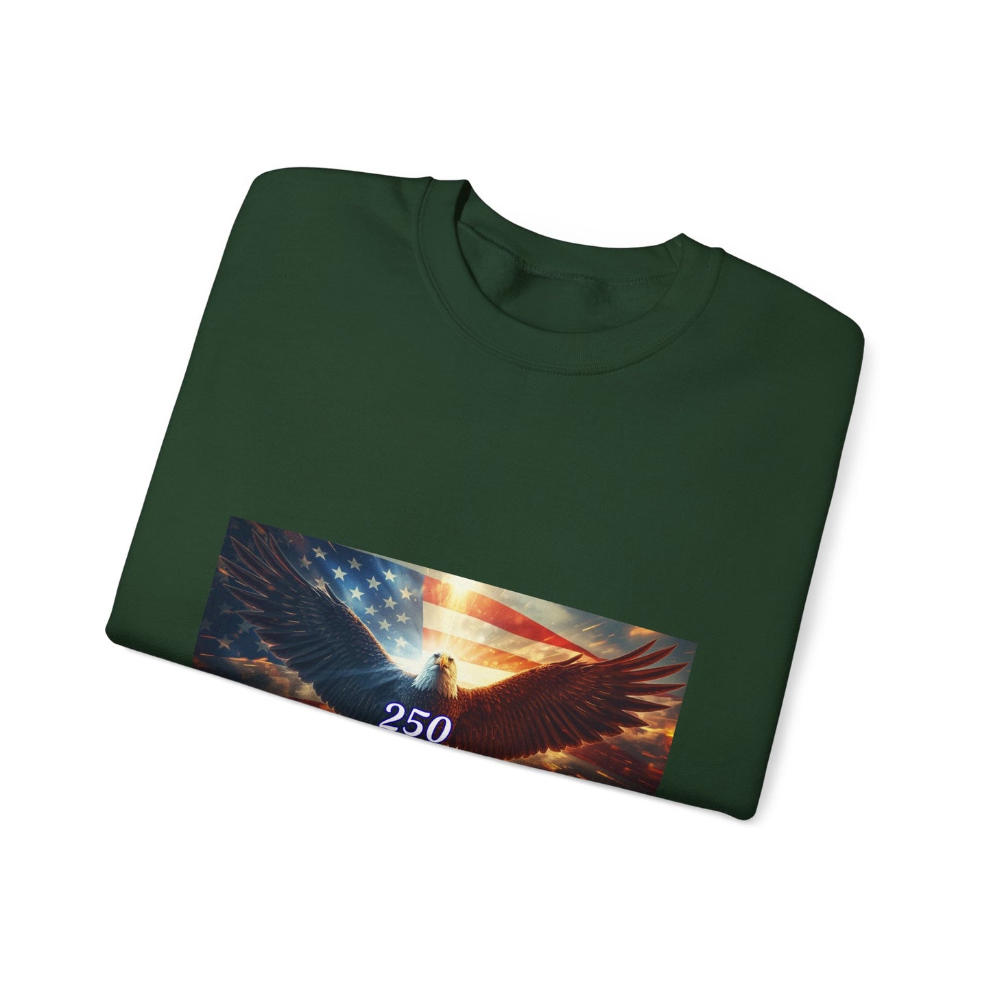 Crewneck Sweatshirt — 250 Years of Freedom Eagle Flag Tribute