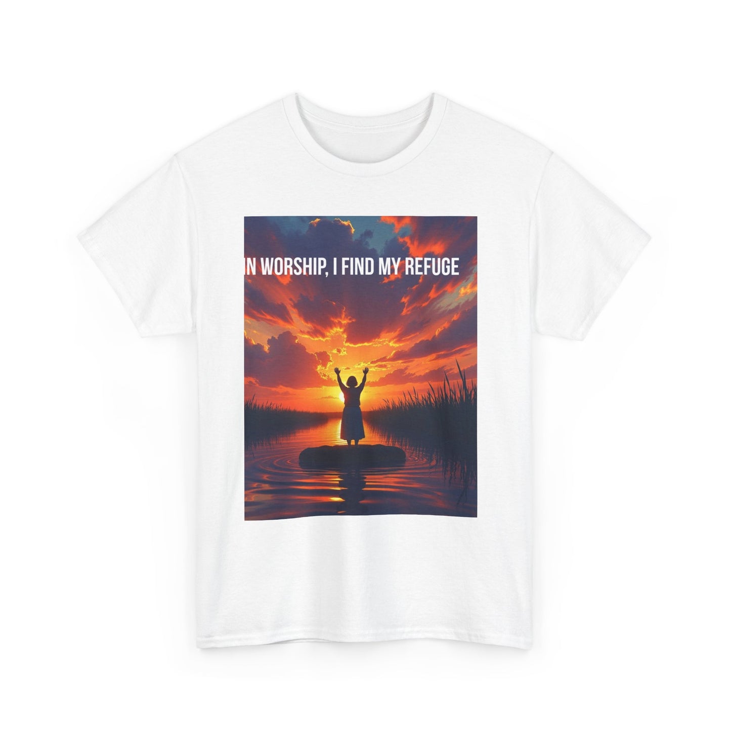 Worship Refuge T-Shirt – "In Worship, I Find My Refuge" Inspirational Christian Tee