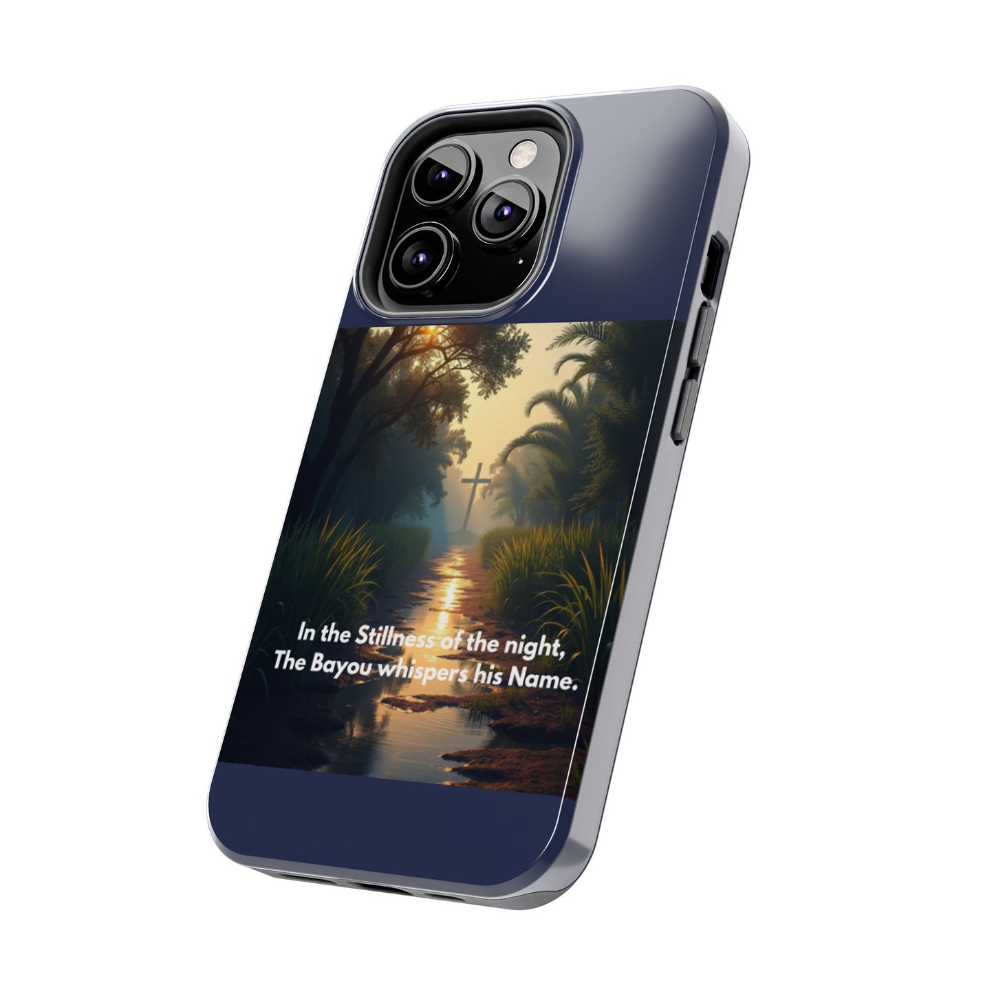 Bayou Cross Phone Case — "In the Stillness of the Night, The Bayou Whispers His Name"