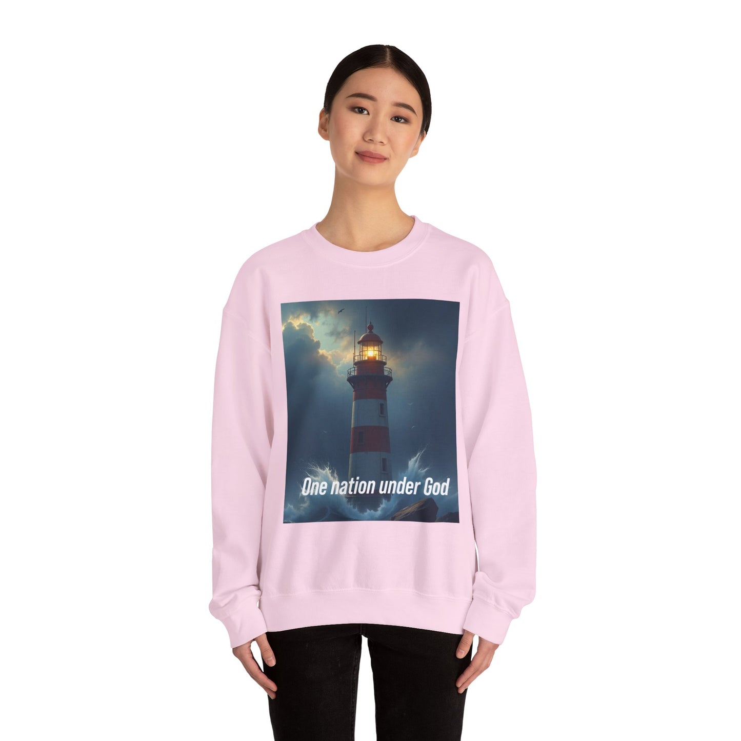 One Nation Under God Lighthouse Sweatshirt