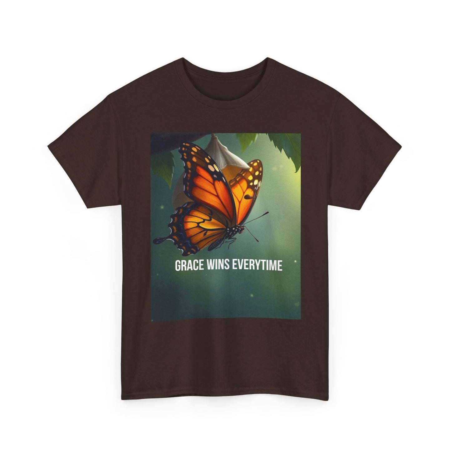 Butterfly 'Grace Wins Everytime' Graphic Tee - Inspirational Nature T-Shirt