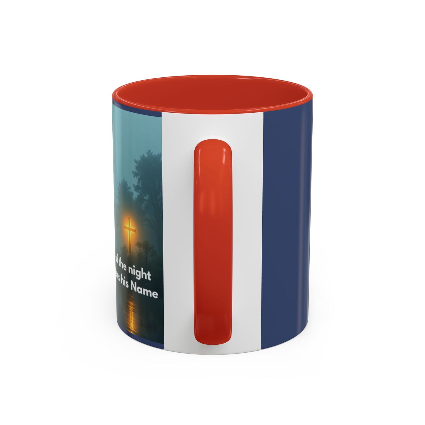 Coffee Mug — Bayou Night Scene with Cross & Quote (In the stillness of the night...)