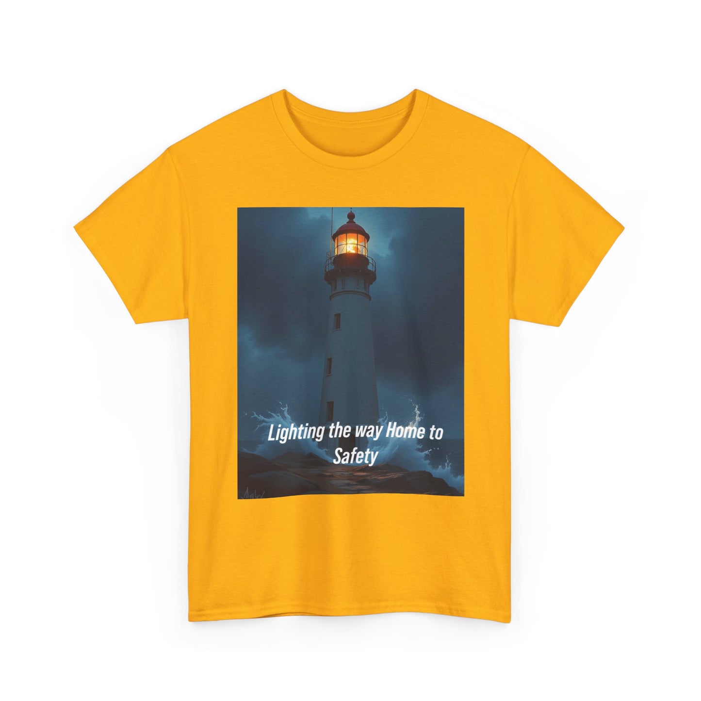 Lighthouse Graphic Tee — "Lighting the Way Home to Safety"