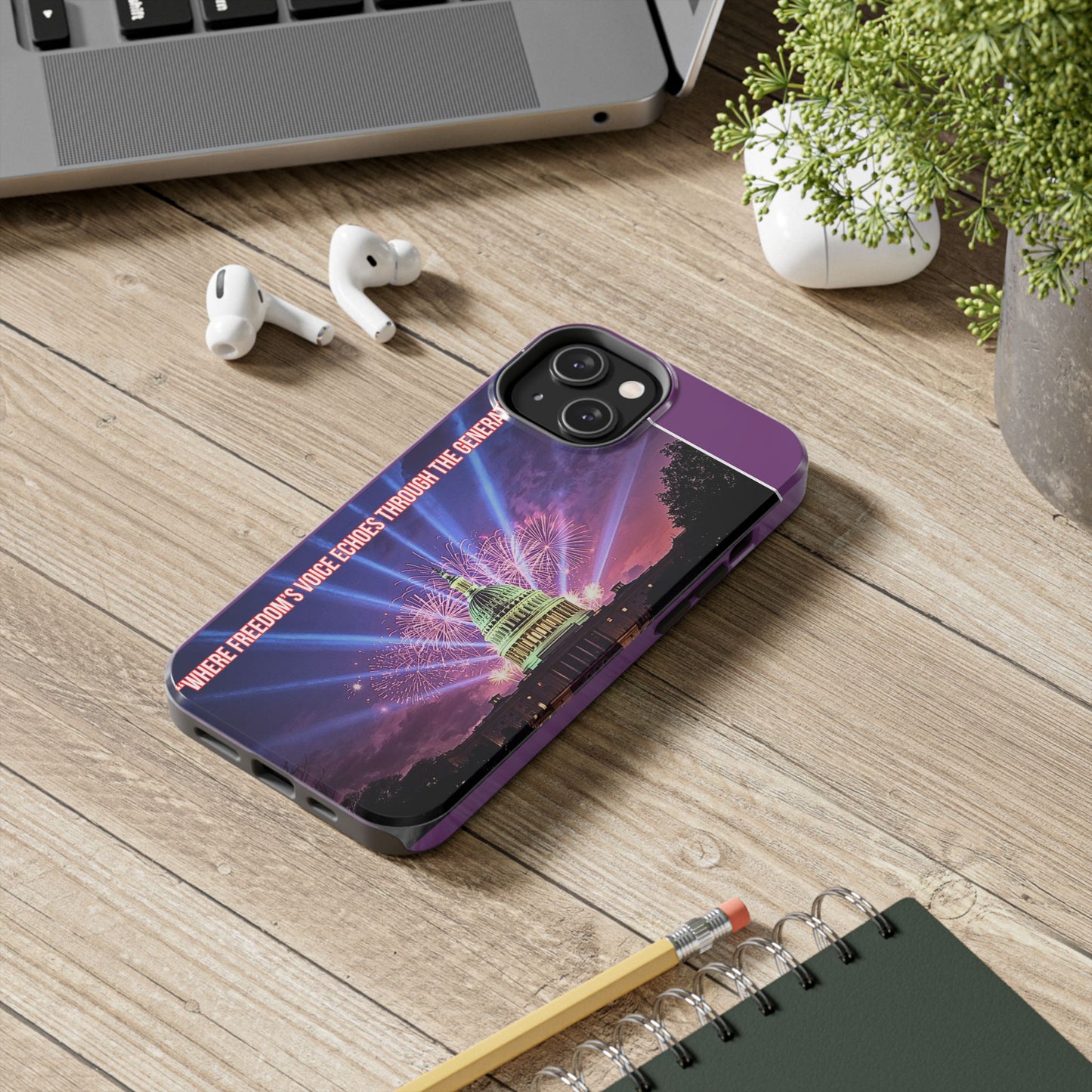 Capitol Fireworks Tough Phone Case — “Where Freedom’s Voice Echoes Through the Generations”