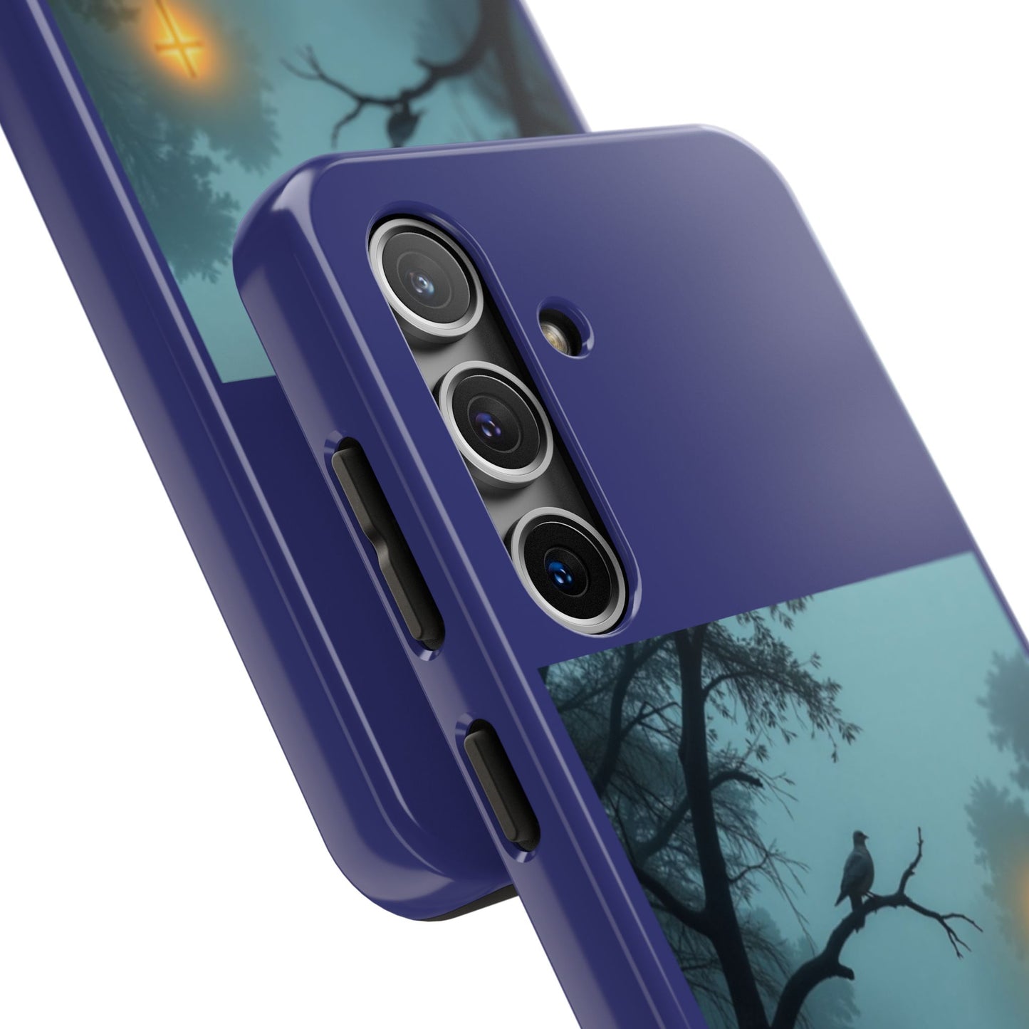 Tough Phone Case — 'In the stillness of the night the Bayou whispers his Name' Moody Bayou Cross Design